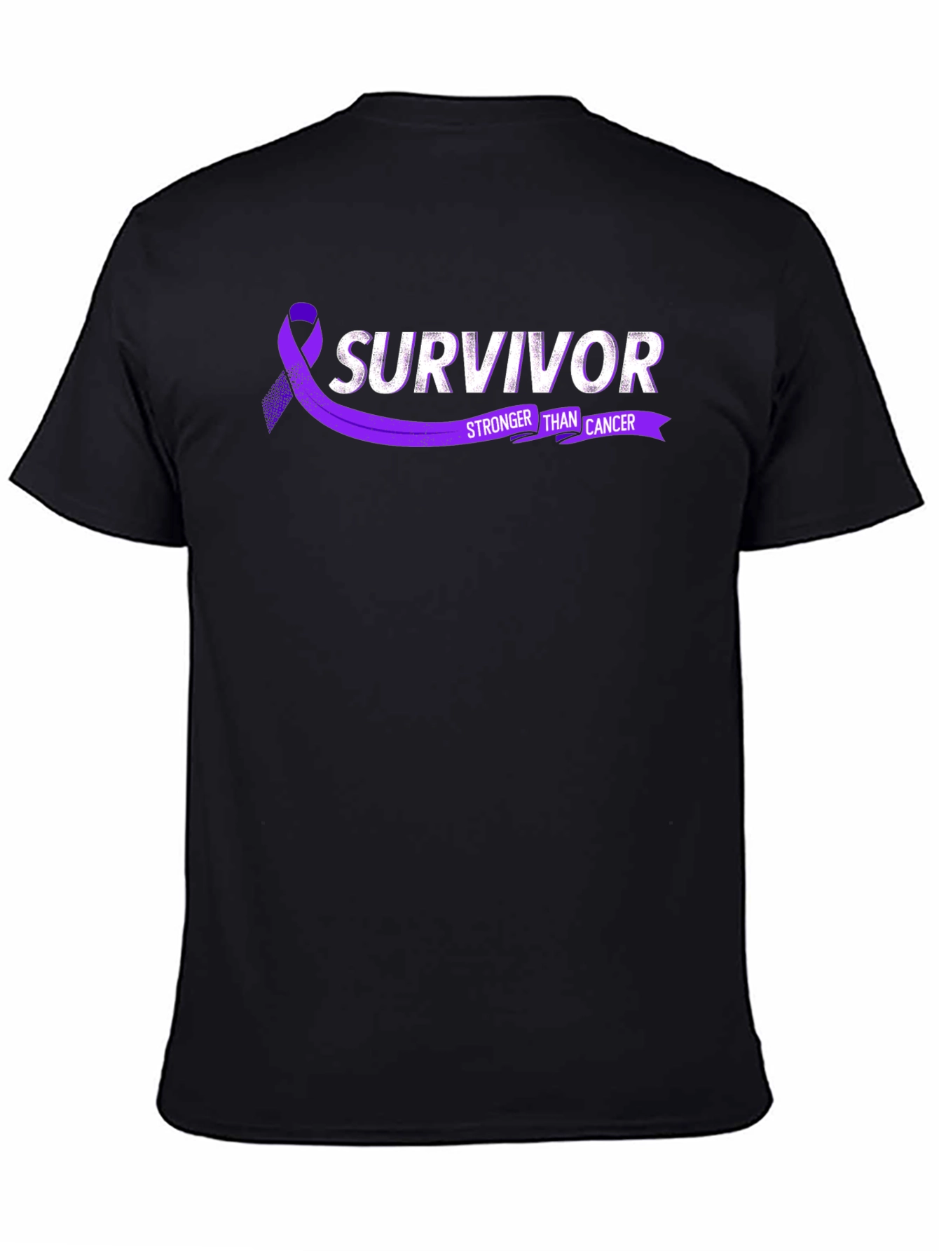 Black Survivor Stronger Than Cancer Awareness T-Shirt view 4