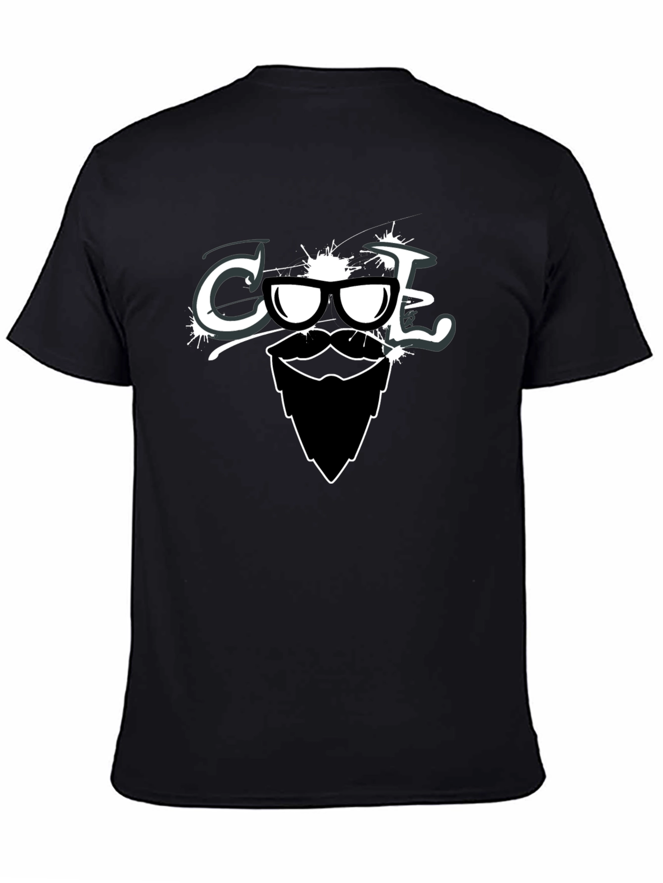 Black Cool Dude Graphic Tee - Beard & Sunglasses view 4