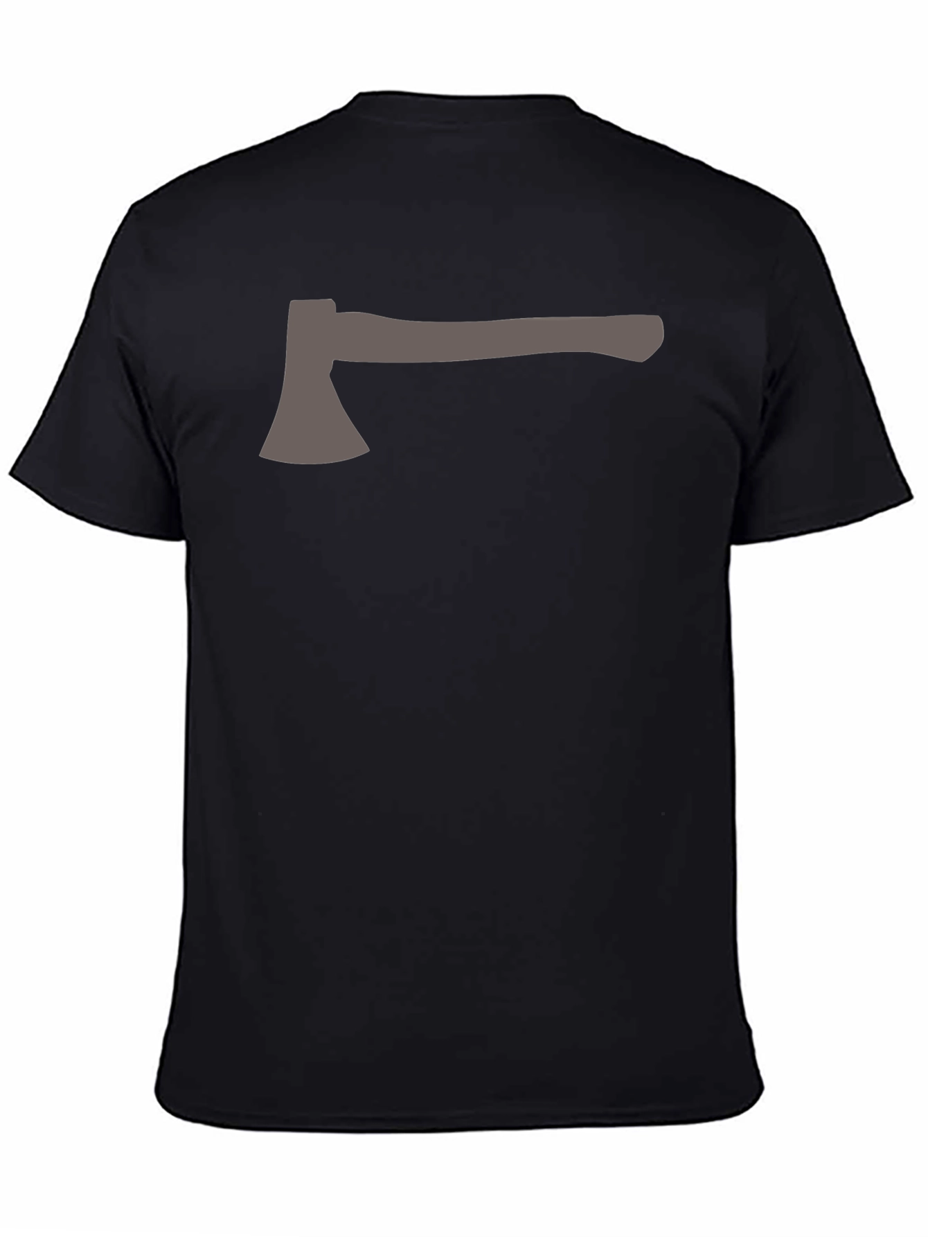 Black Axe Graphic Tee - Black Cotton Casual Shirt view 4