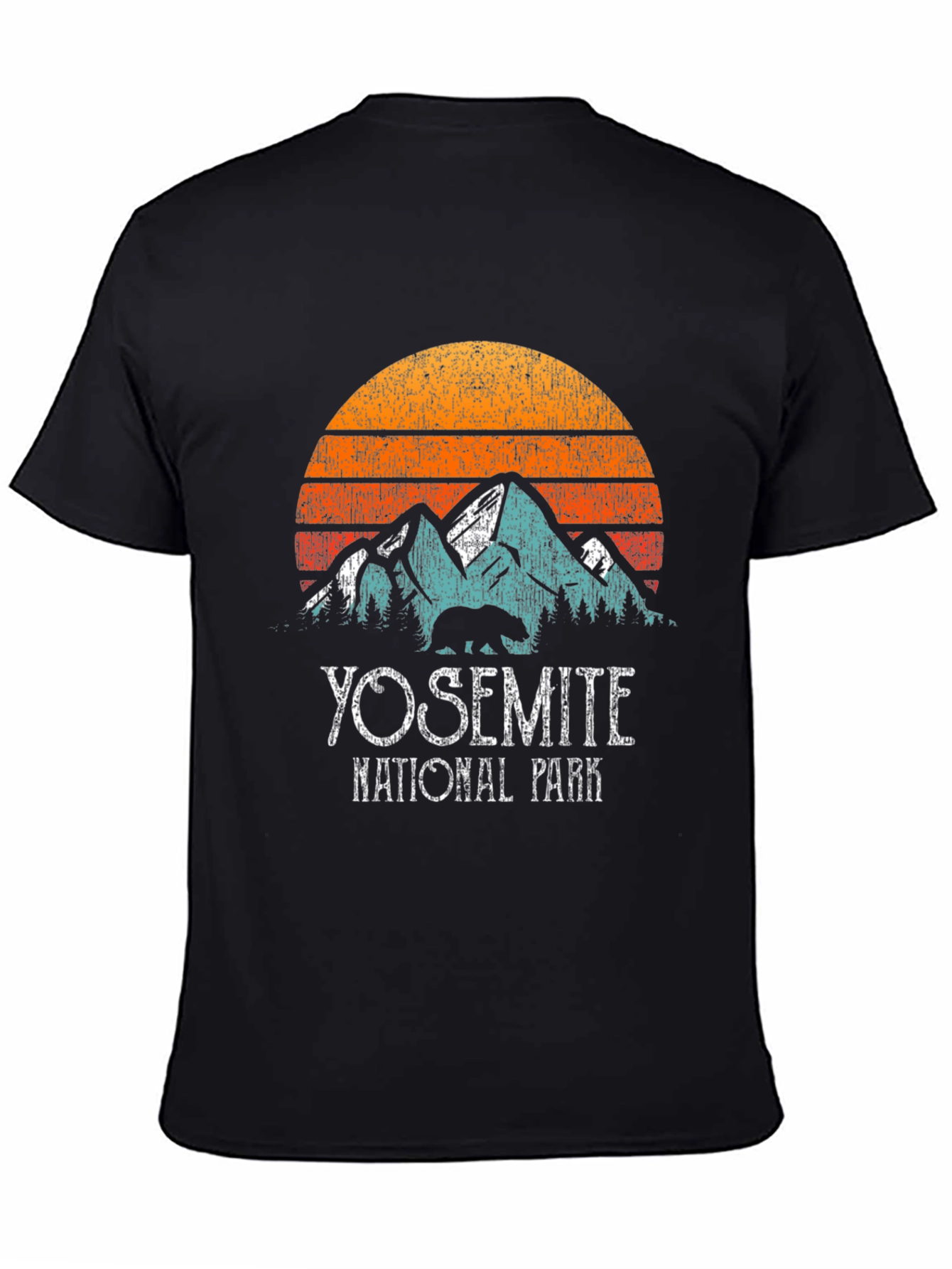 Black Yosemite National Park Vintage Graphic T-Shirt view 4