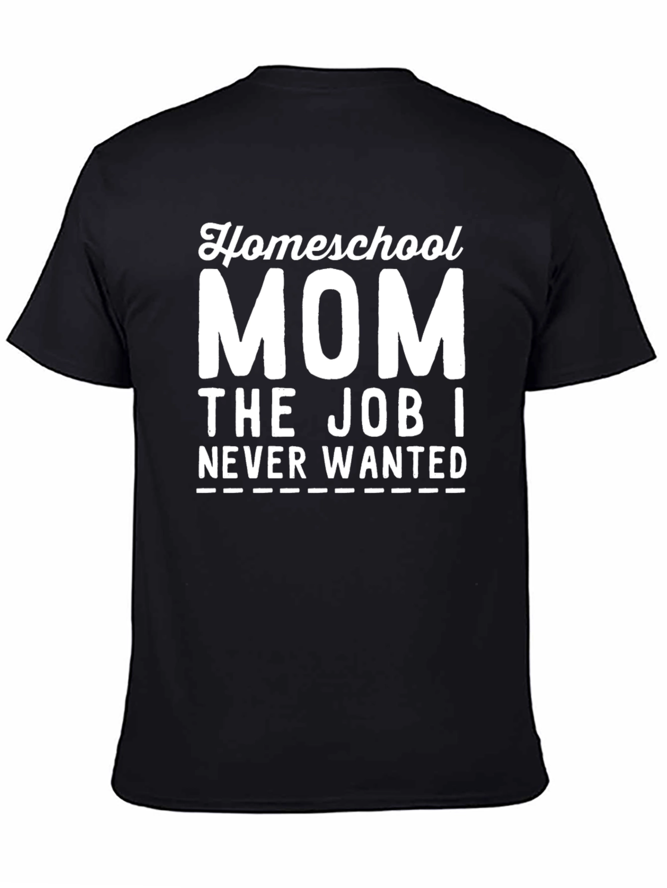 Black Homeschool Mom Funny T-Shirt view 4