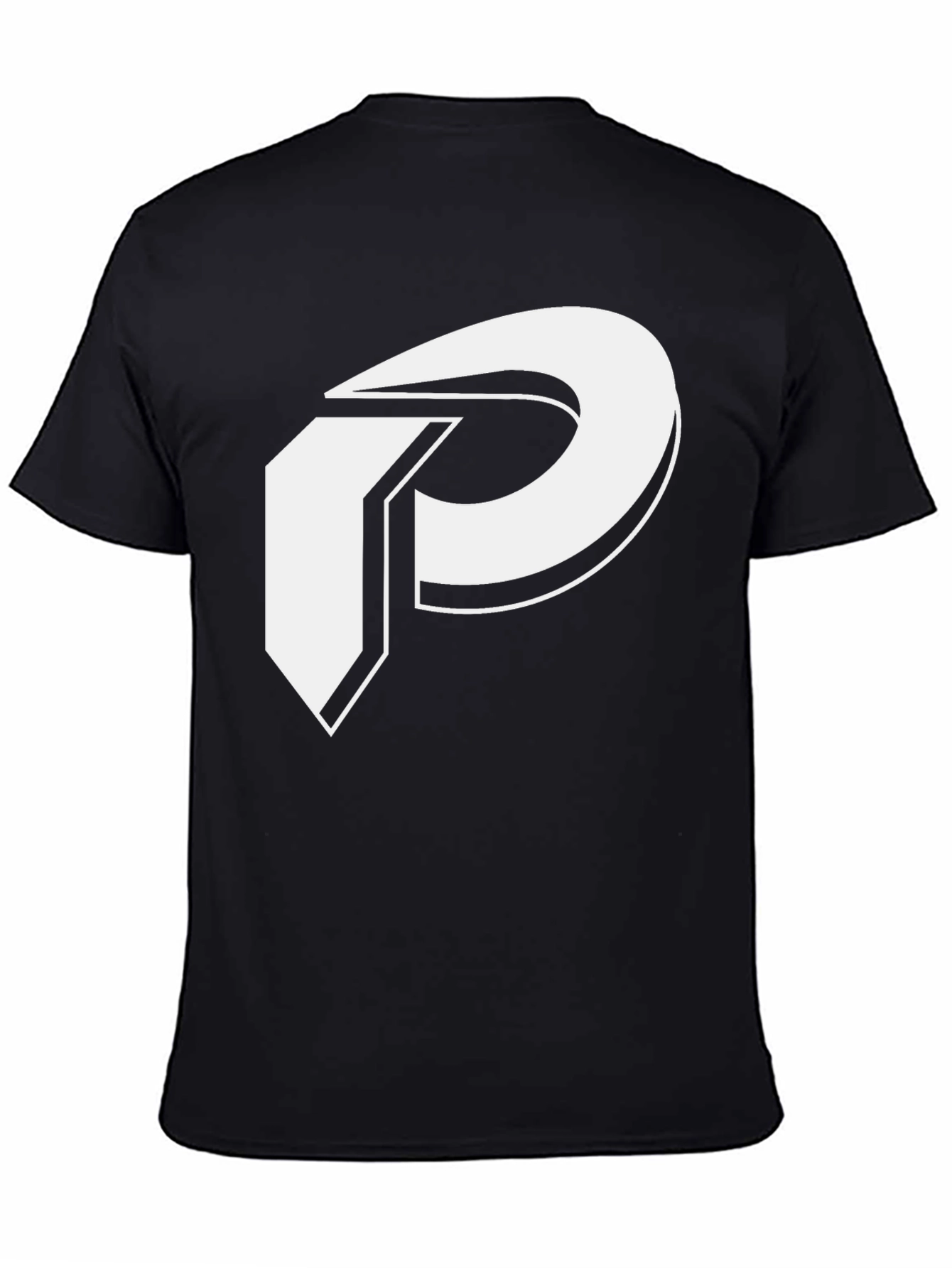 Black Bold Graphic Tee - White Logo on Black view 4