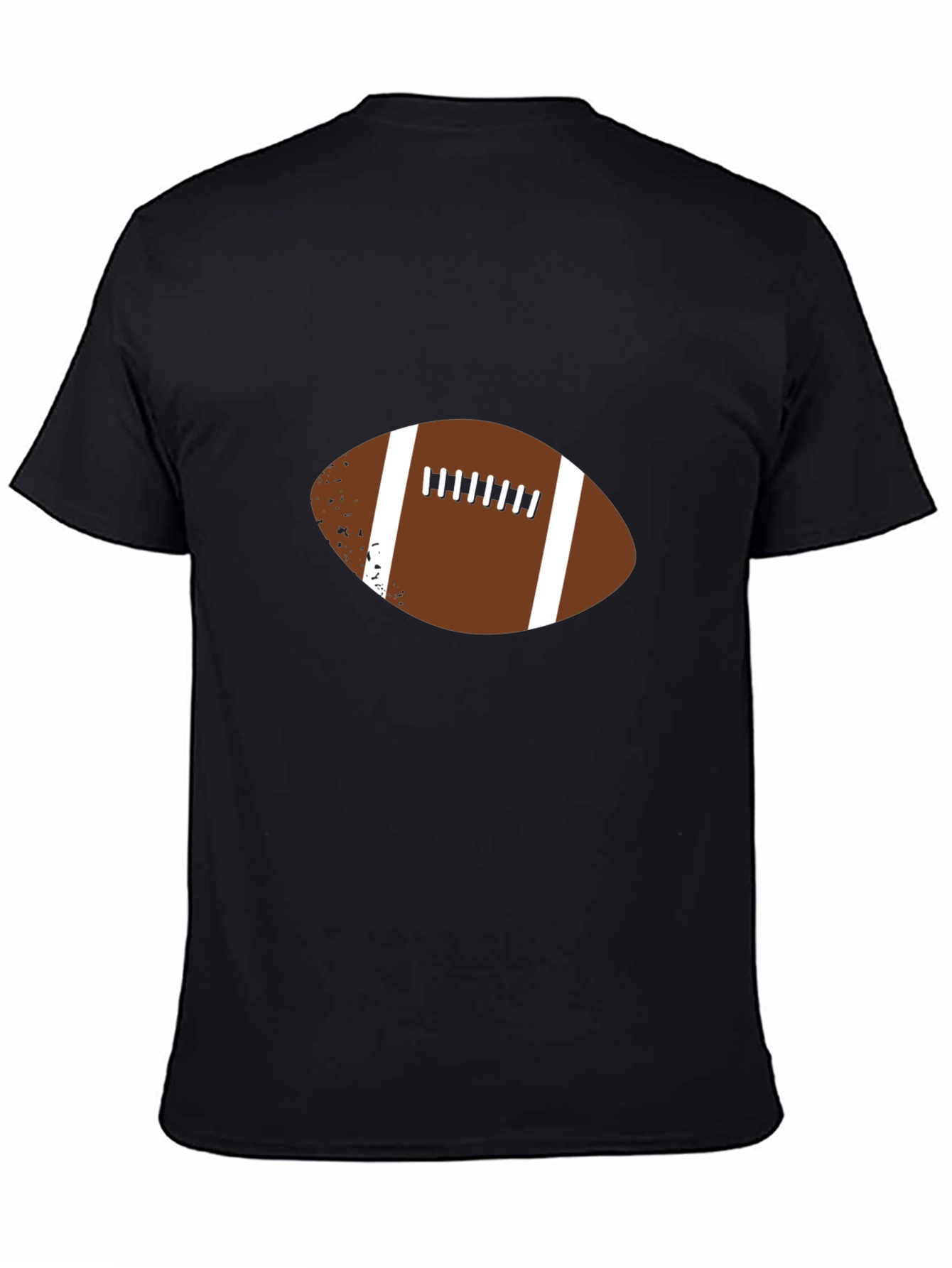 Black Football Graphic Tee - Classic Sports Style view 4