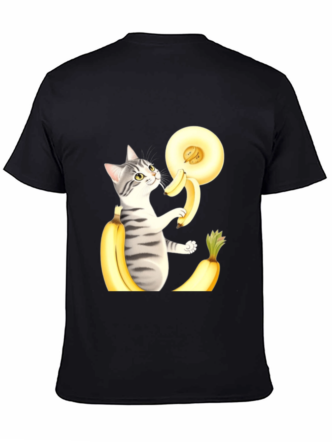 Black Cat Banana T-Shirt view 4
