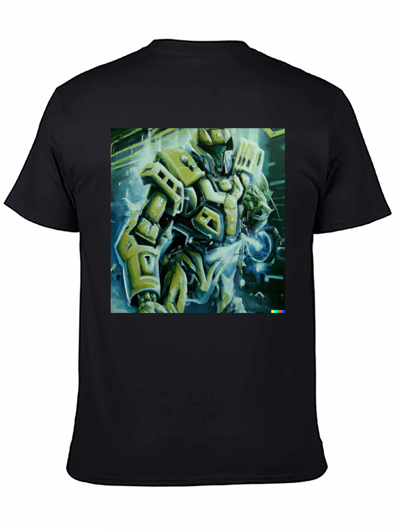 Black Sci-Fi Robot Graphic T-Shirt - Modern Streetwear Tee view 4