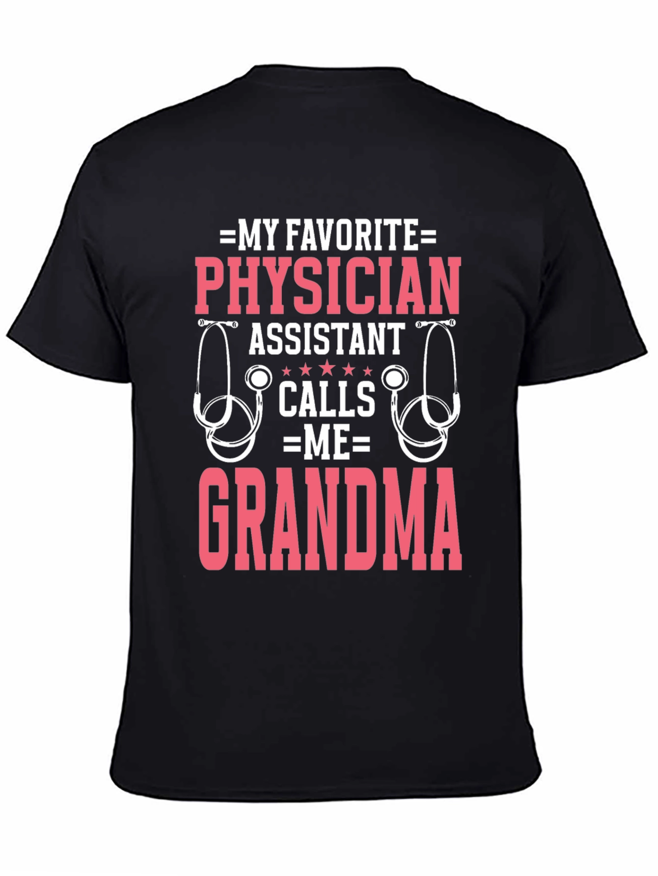 Black Physician Assistant Grandma T-Shirt view 4
