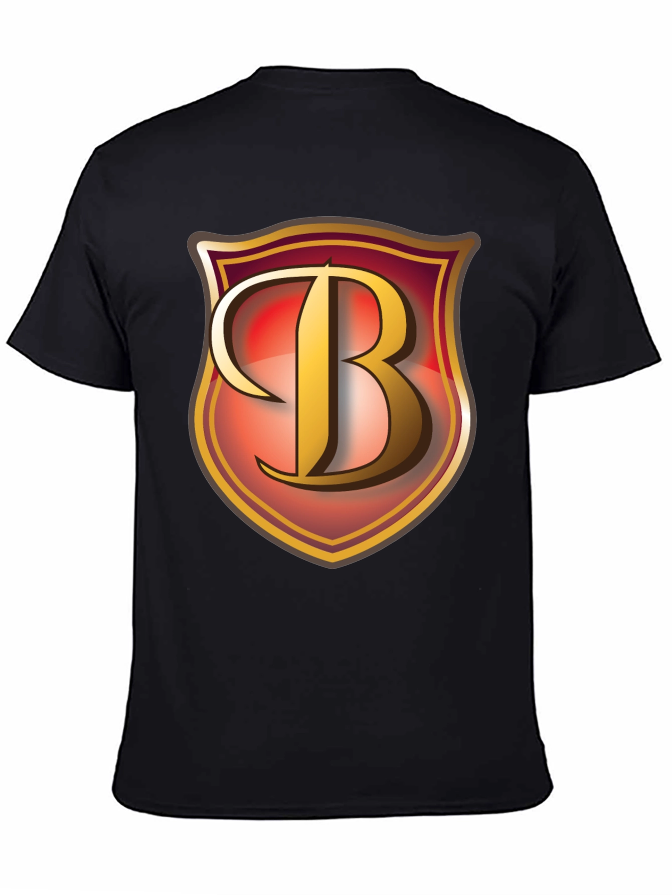 Black Letter B Shield Graphic T-Shirt view 4