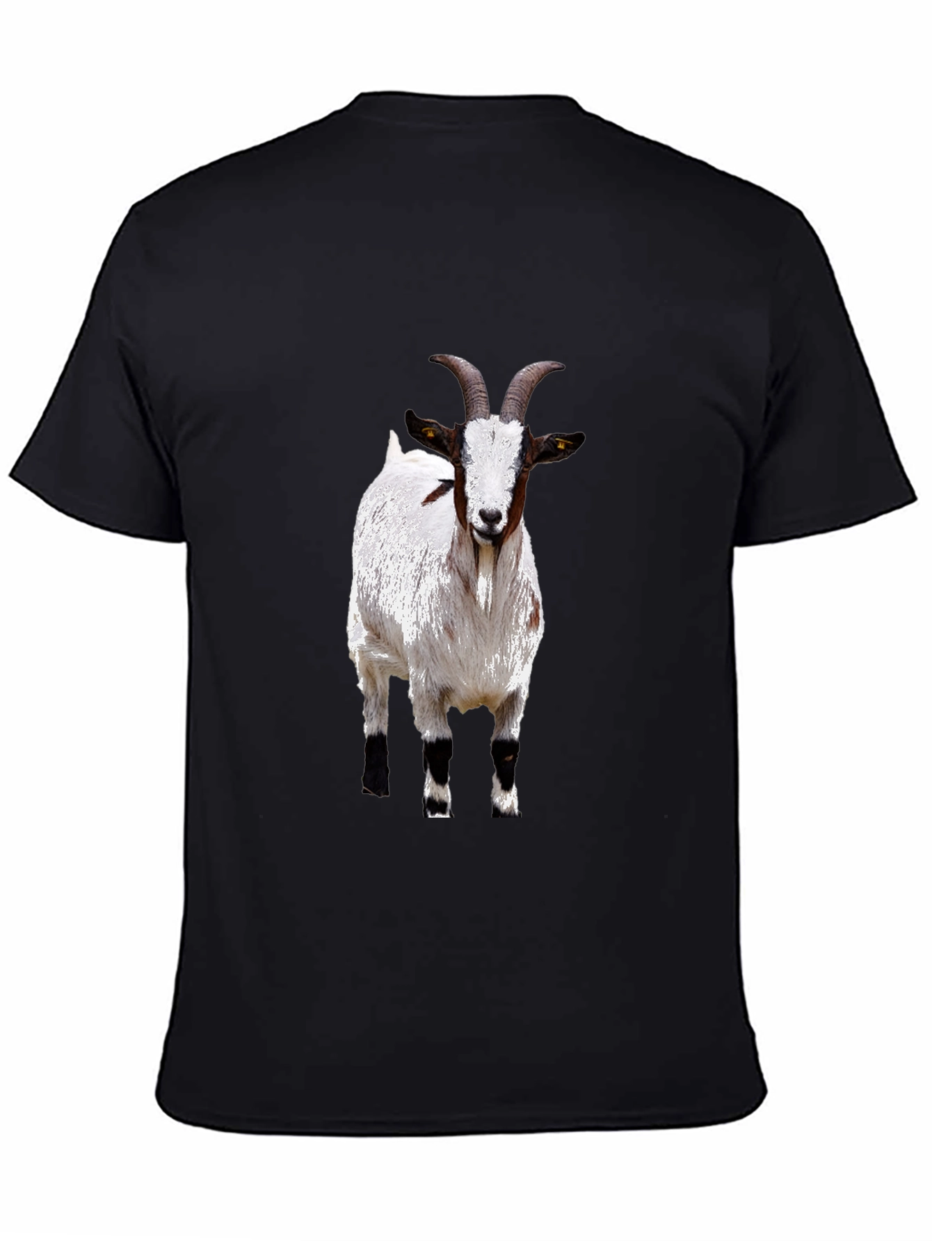 Black Goat Graphic Tee - Black Cotton T-Shirt view 4