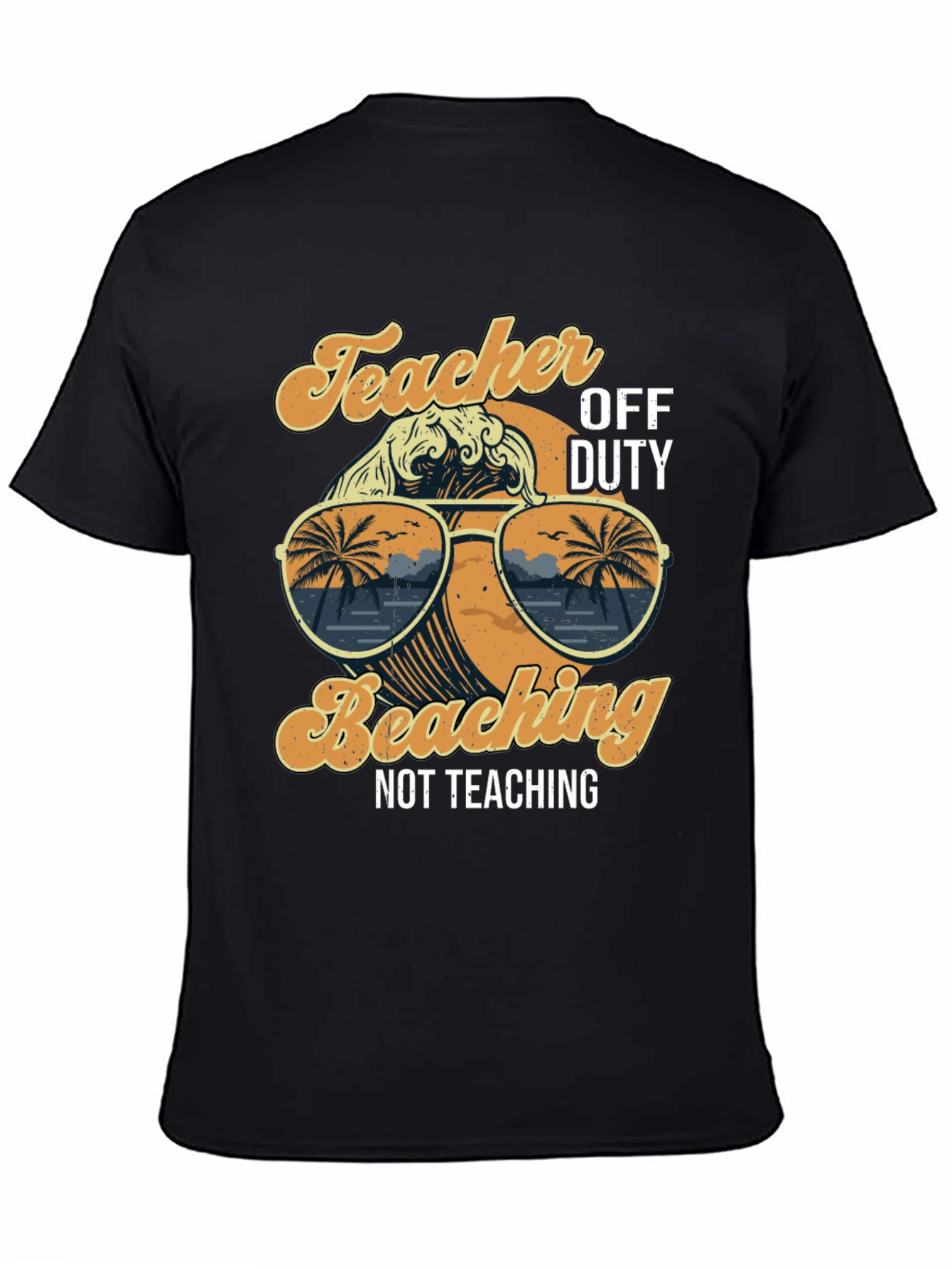 Black Teacher Off Duty Beaching T-Shirt view 4