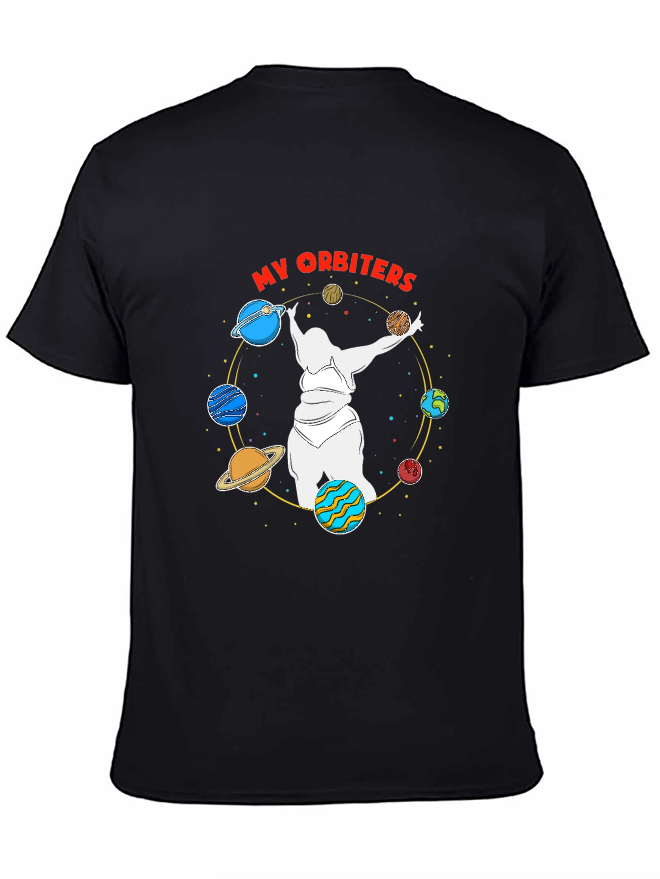 Black My Orbiters Graphic T-Shirt view 4