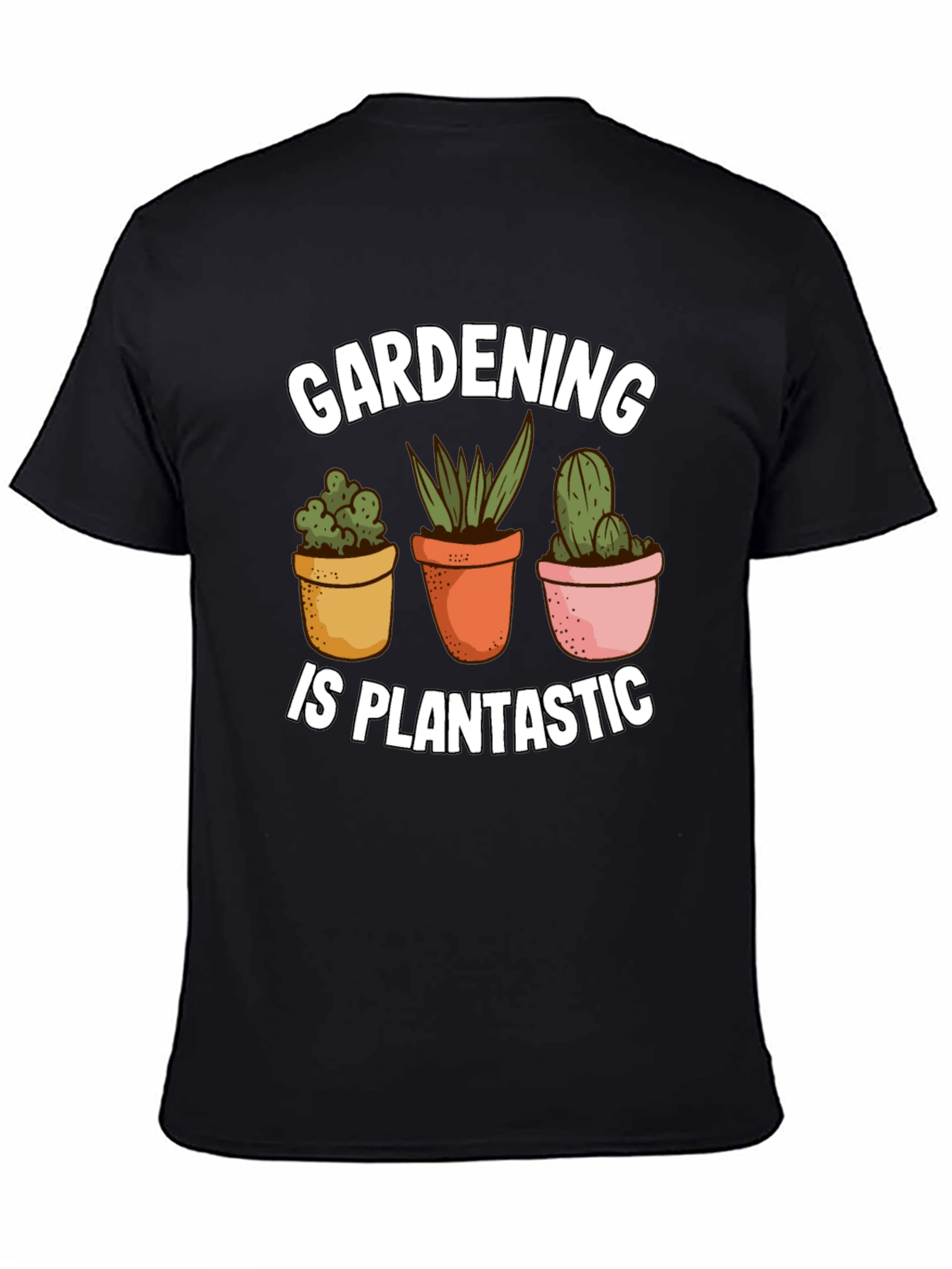 Black Gardening is Plantastic T-Shirt view 4
