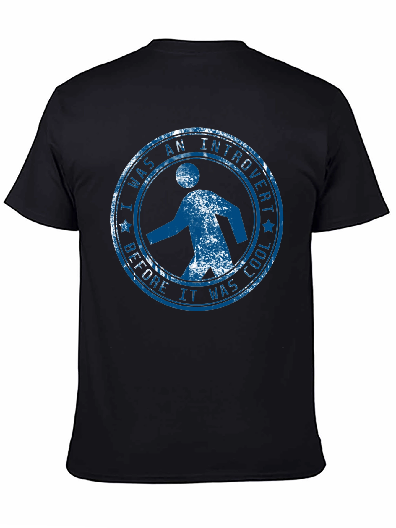 Black Introvert T-Shirt: Cool Graphic Tee view 4