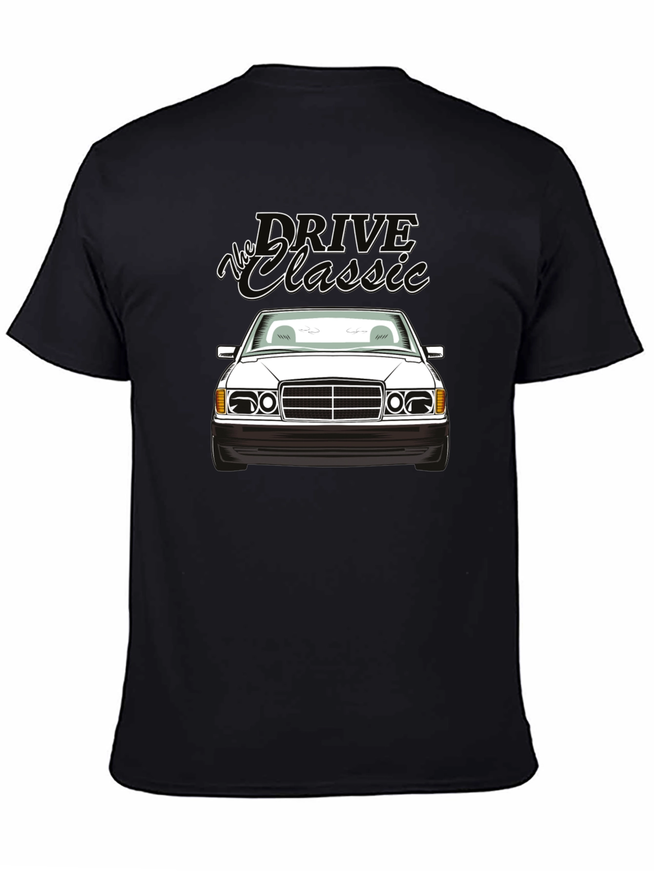 Black Drive the Classic Car T-Shirt - Black view 4