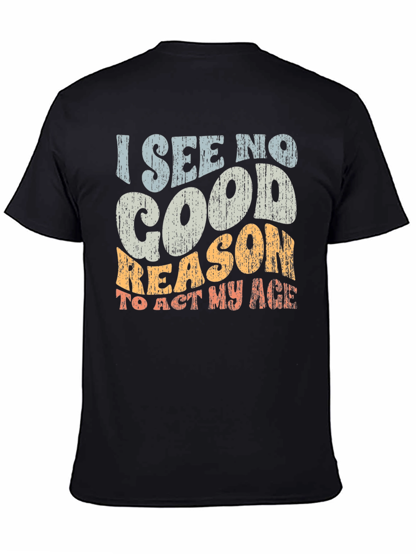 Black Funny Graphic T-Shirt - I See No Good Reason view 4