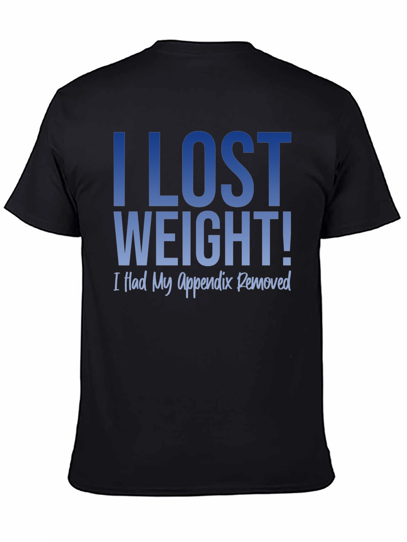 Black Funny Weight Loss T-Shirt - I Lost Weight! view 4