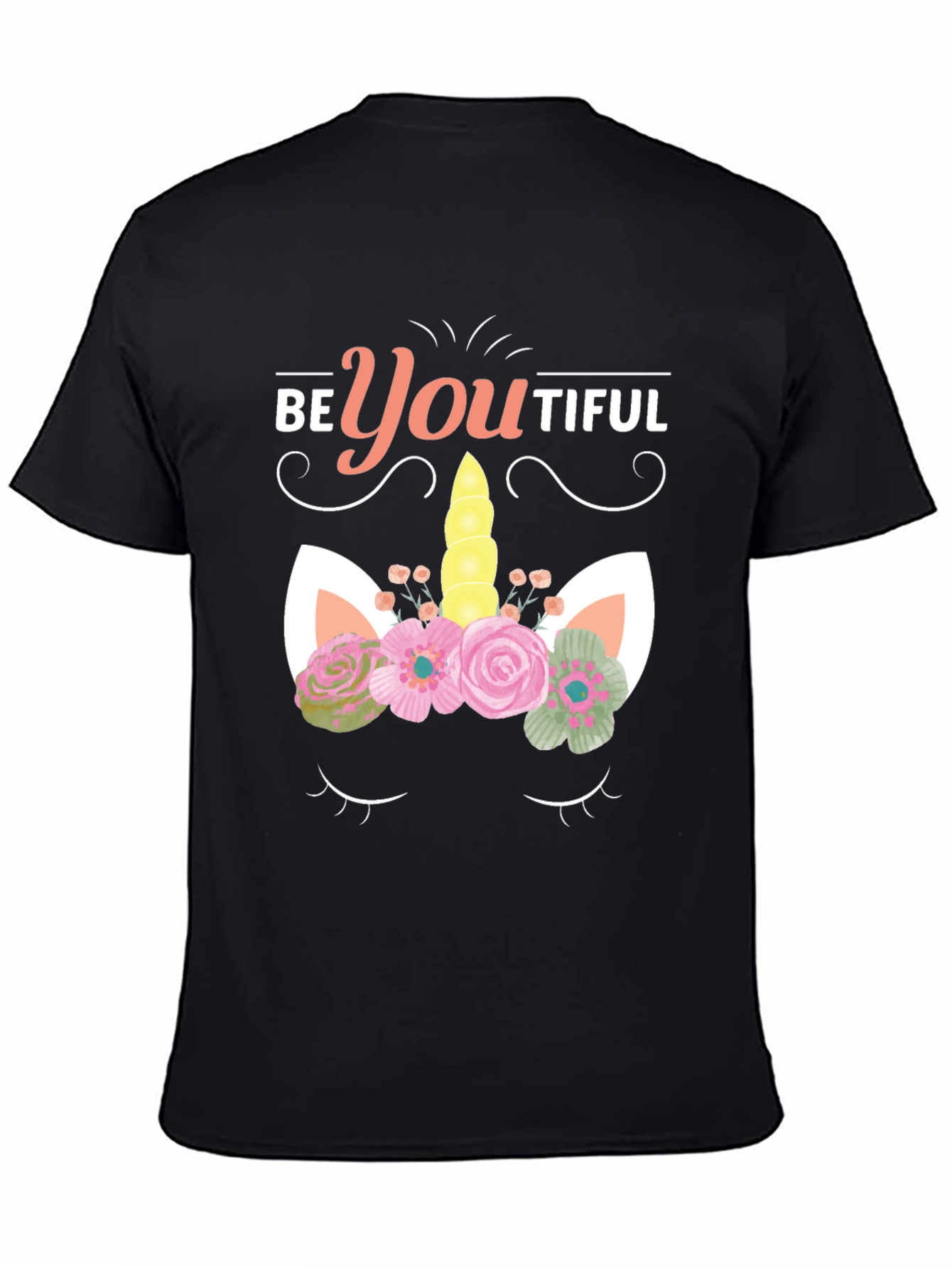 BeYOUtiful Unicorn Graphic Tee - Black - 4