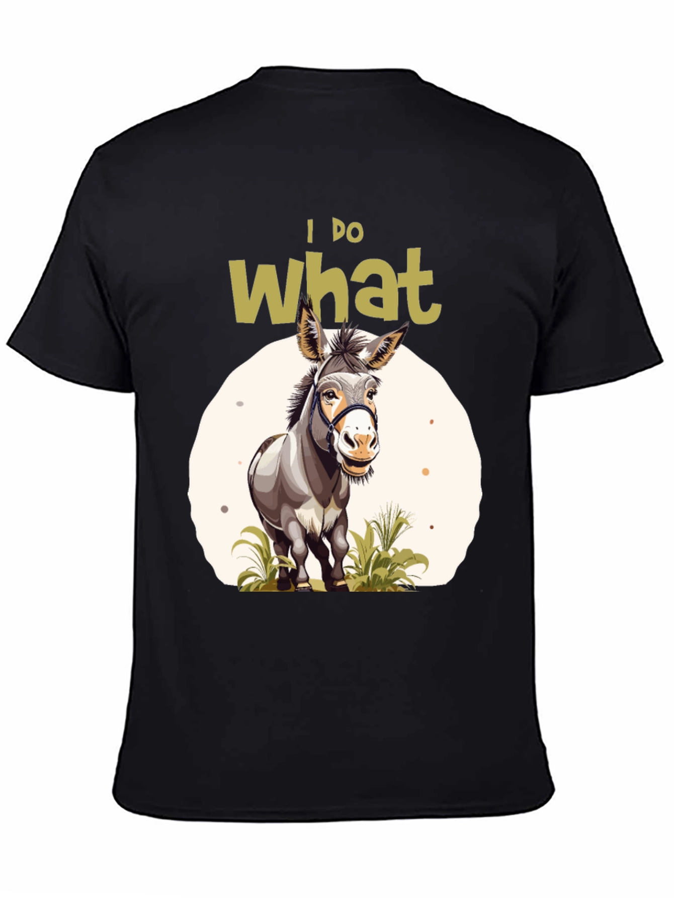 Black I DO What I Want Donkey T-Shirt view 4