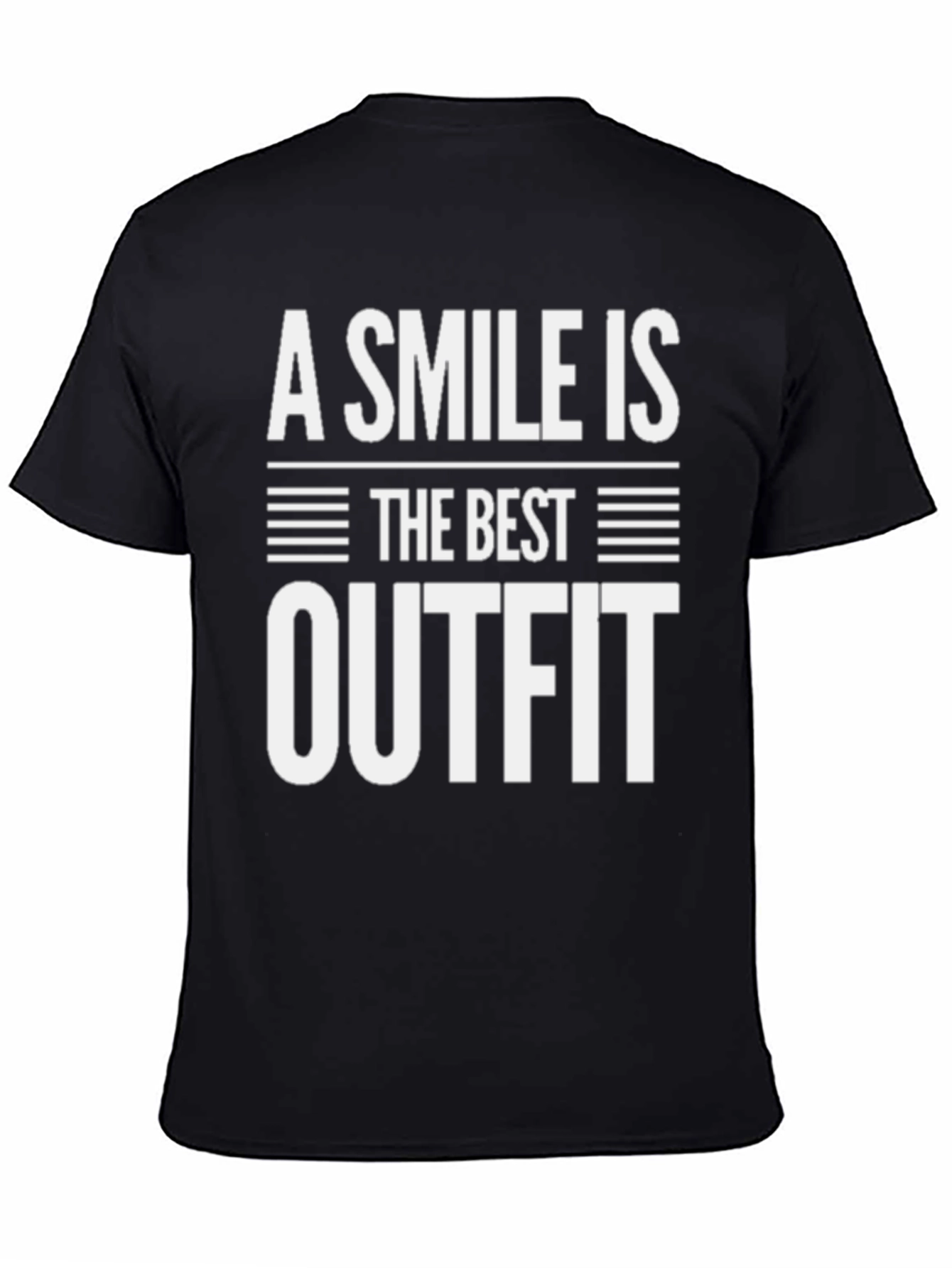 Black Smile is the Best Outfit Black T-Shirt view 4