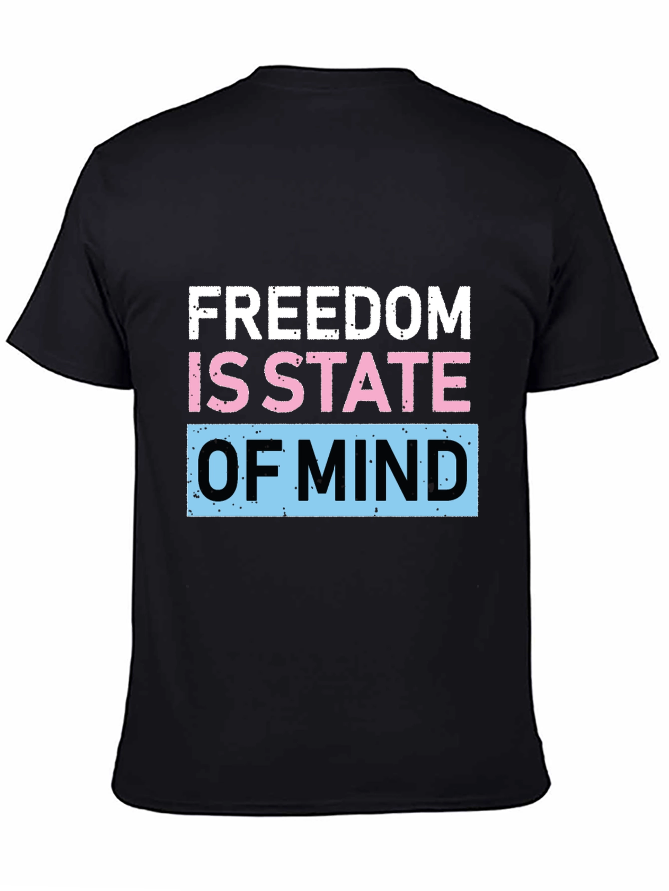 Black Freedom State of Mind Graphic T-Shirt view 4