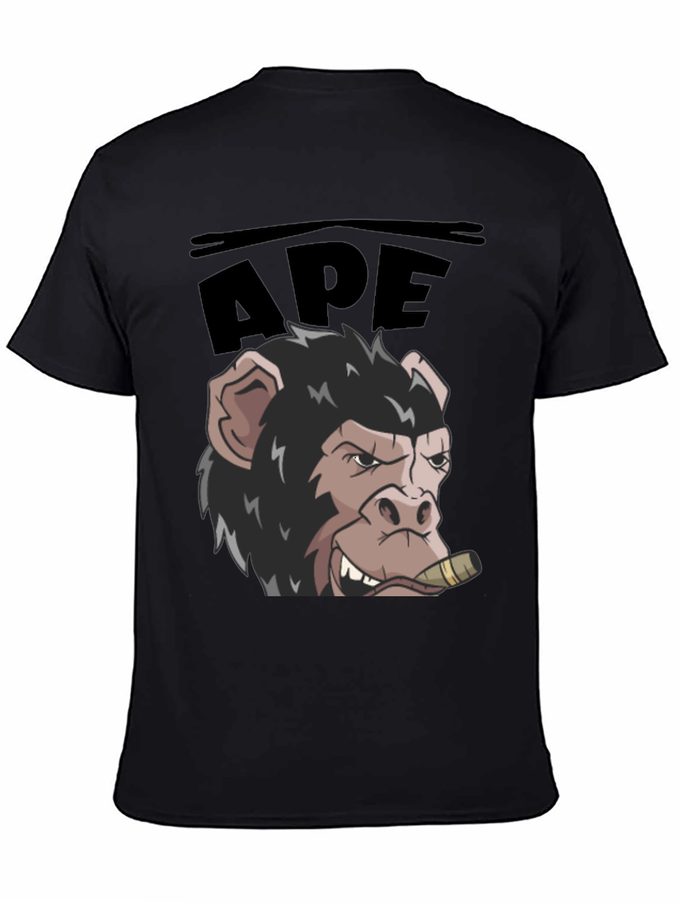 Black Ape Graphic T-Shirt - Cool Cartoon Design view 4