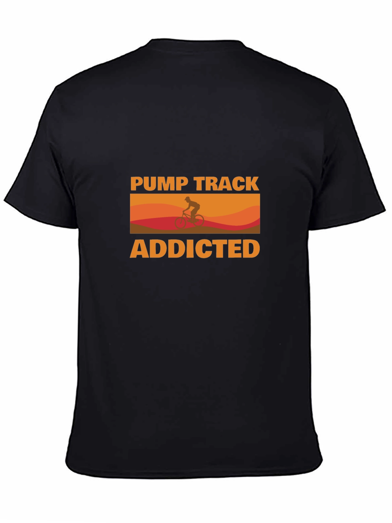 Black Pump Track Addicted Graphic T-Shirt view 4