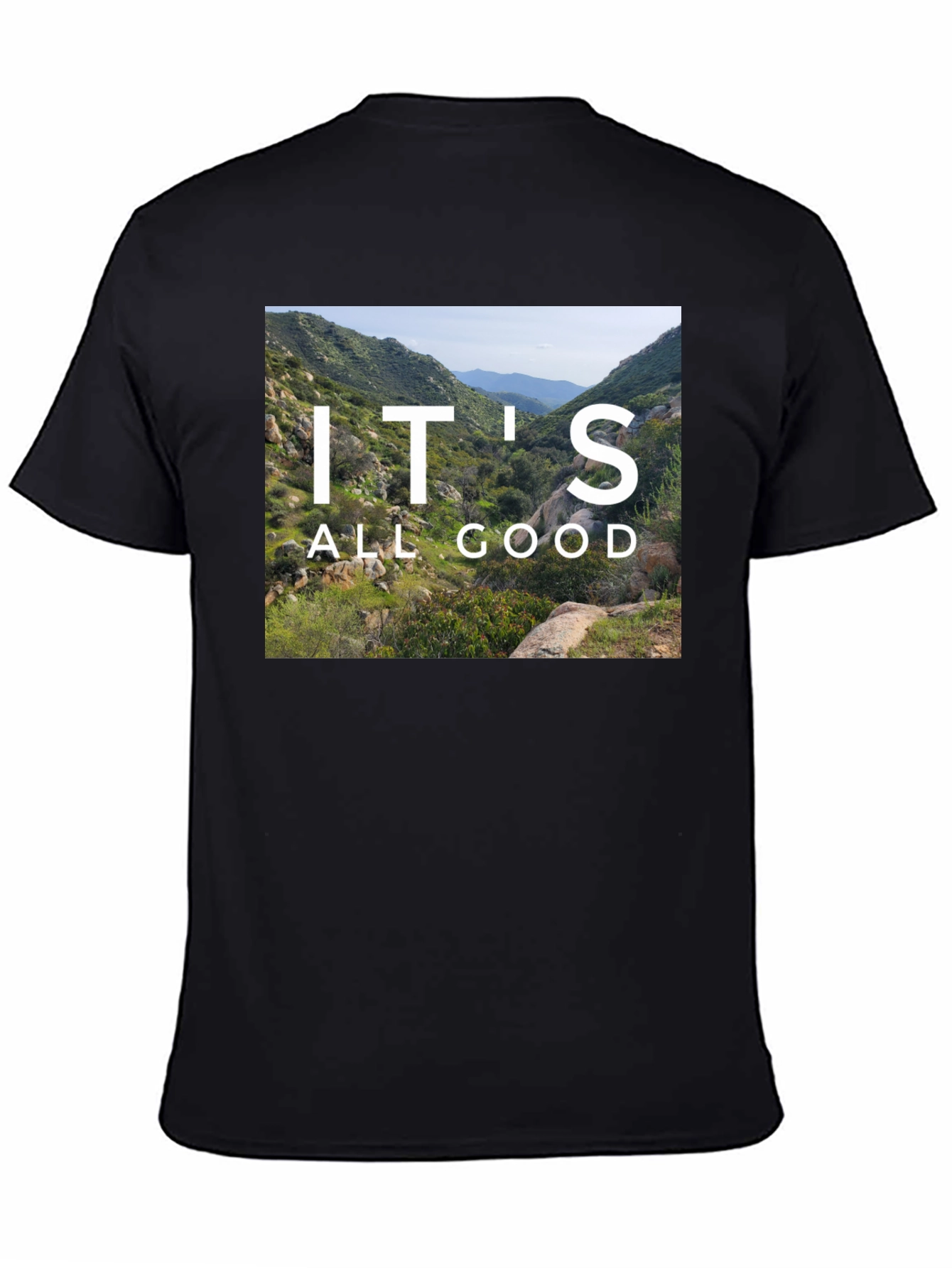 Black It's All Good Mountain Graphic Tee view 4