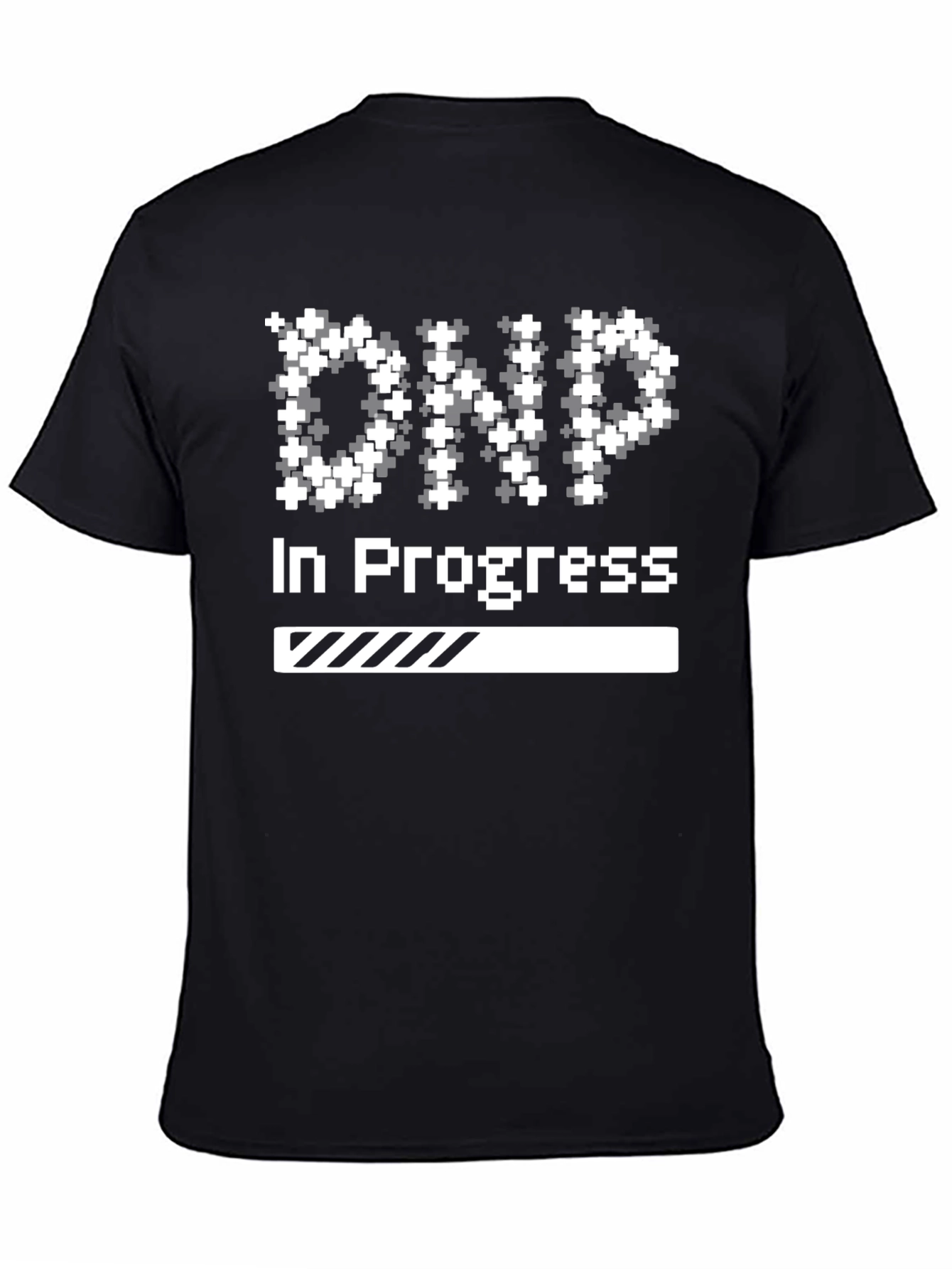 Black DNP In Progress Funny T-Shirt view 4