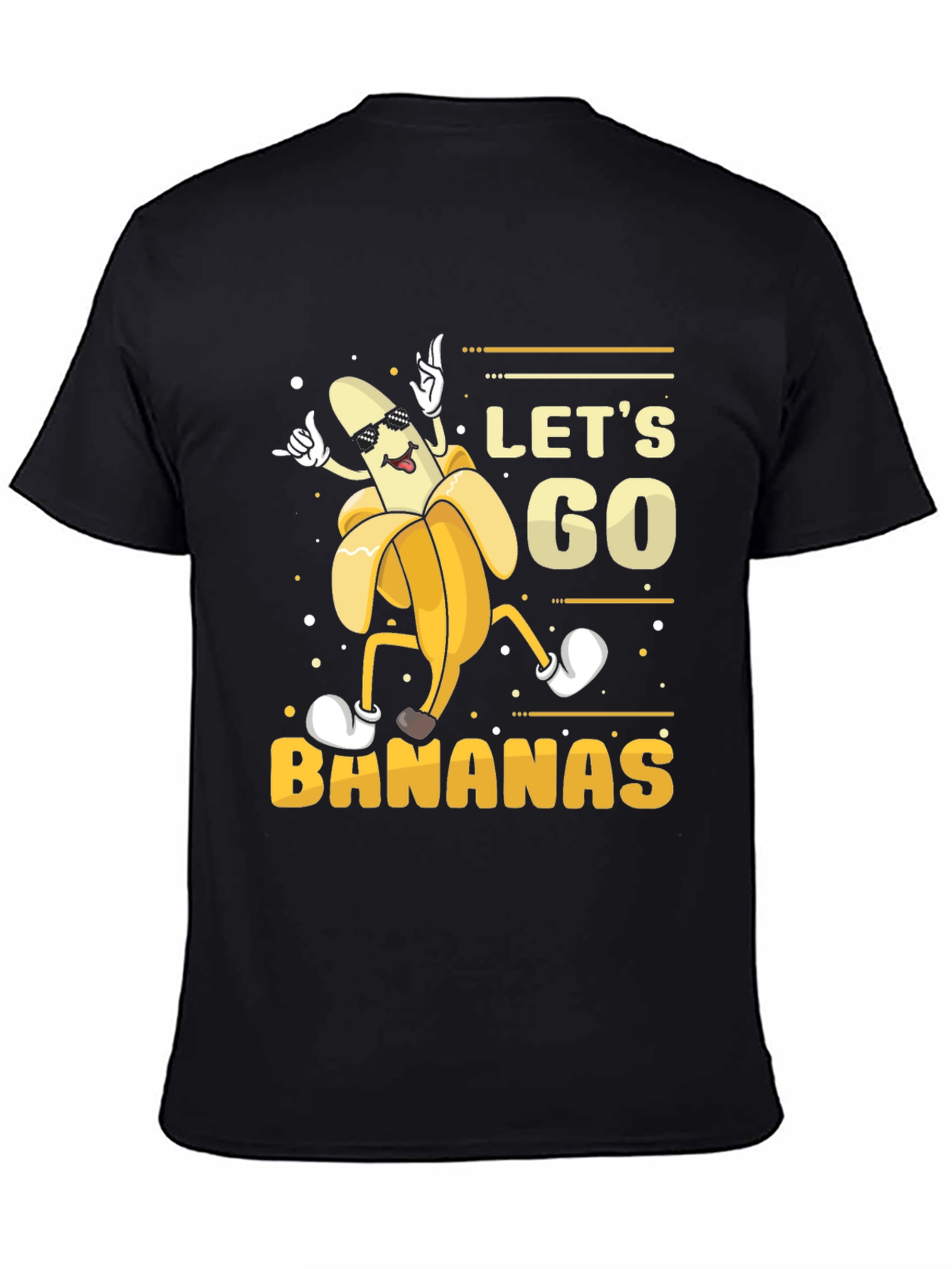 Black Let's Go Bananas! Graphic Tee view 4