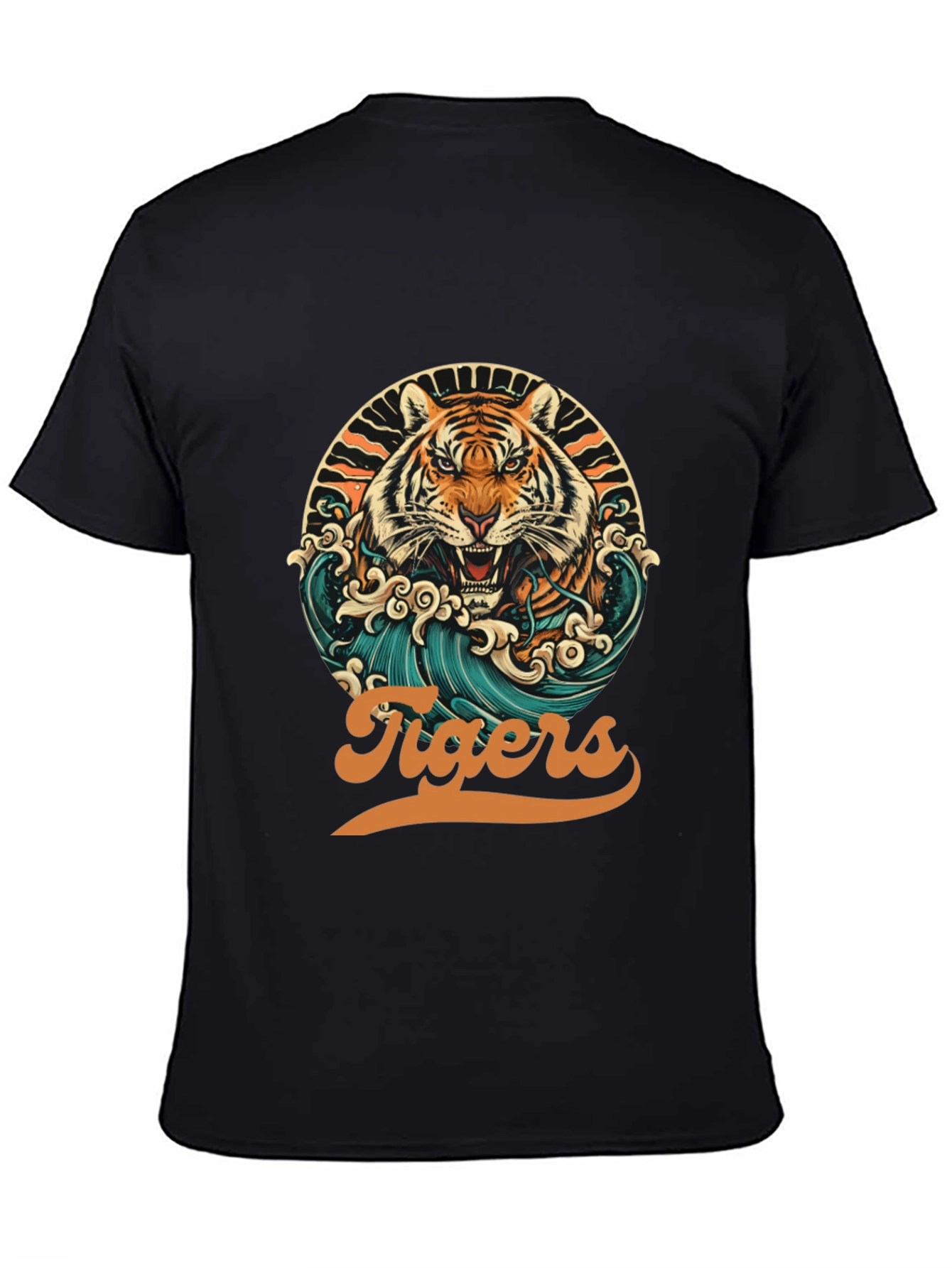 Black Tigers Graphic T-Shirt - Retro Design view 4
