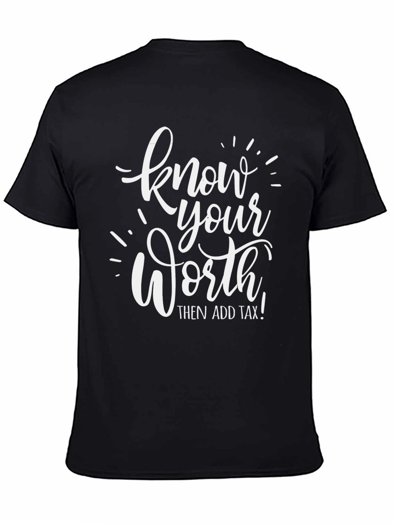 Black Know Your Worth T-Shirt view 4