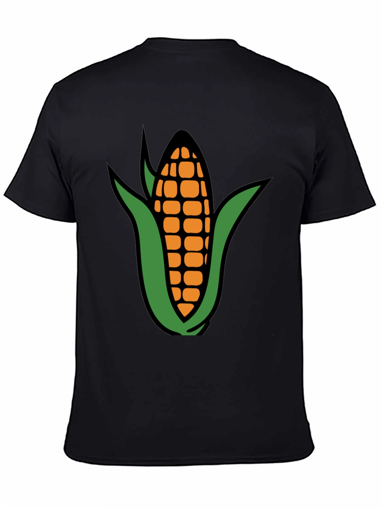Corn Graphic Black T-Shirt - 4