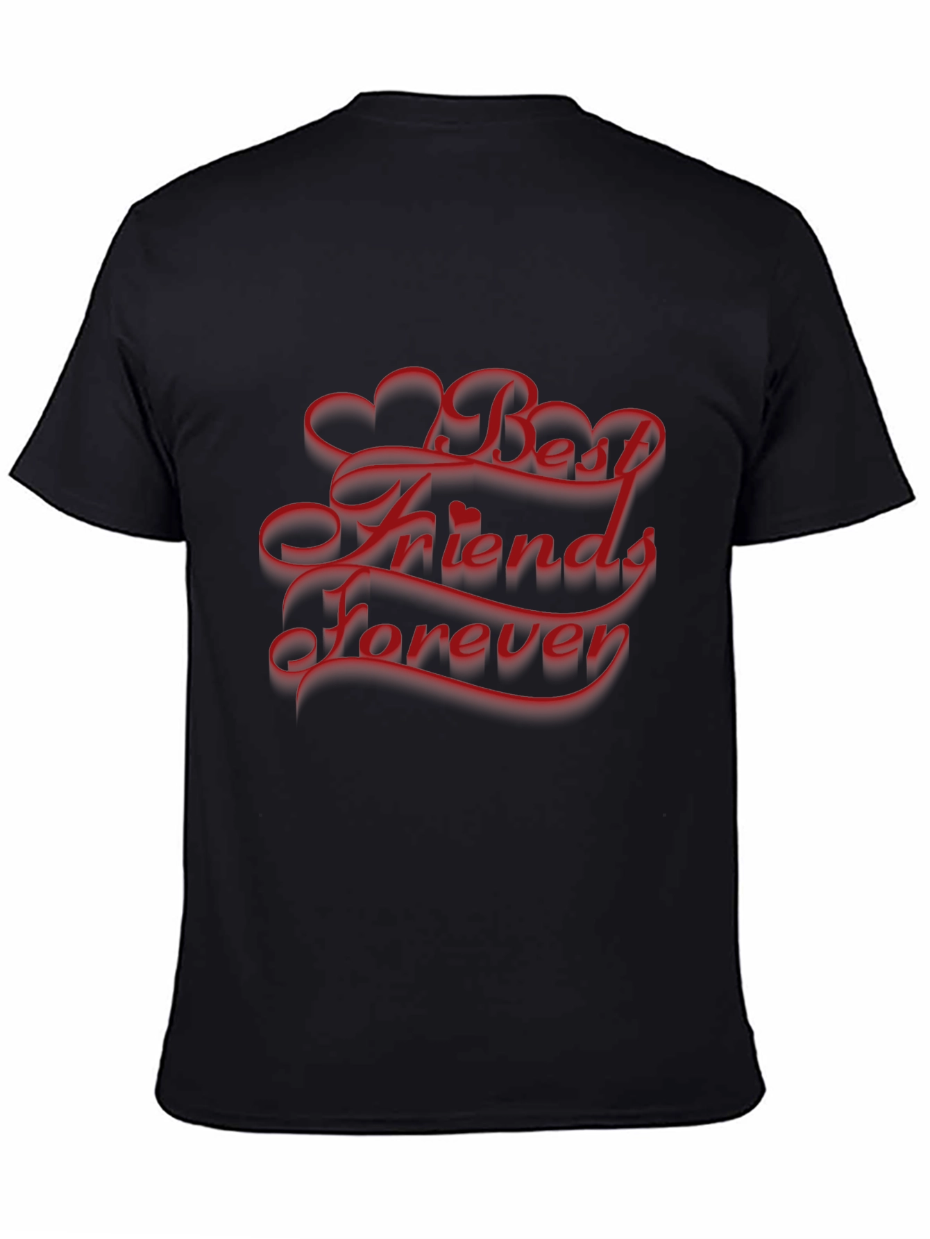 Black Best Friends Forever Black T-Shirt view 4