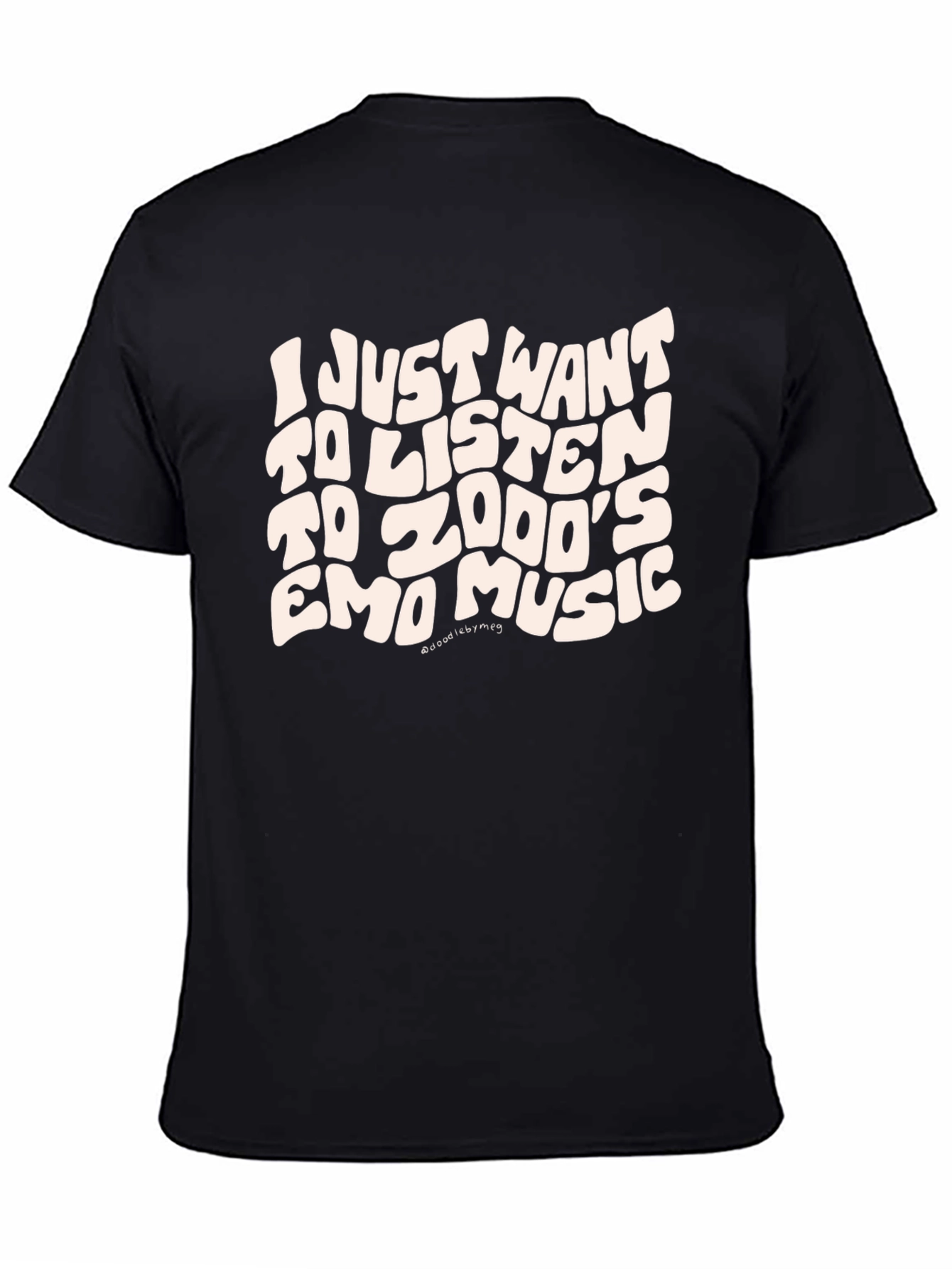 Black Zood's Emo Music Tee - Unique Graphic Print view 4