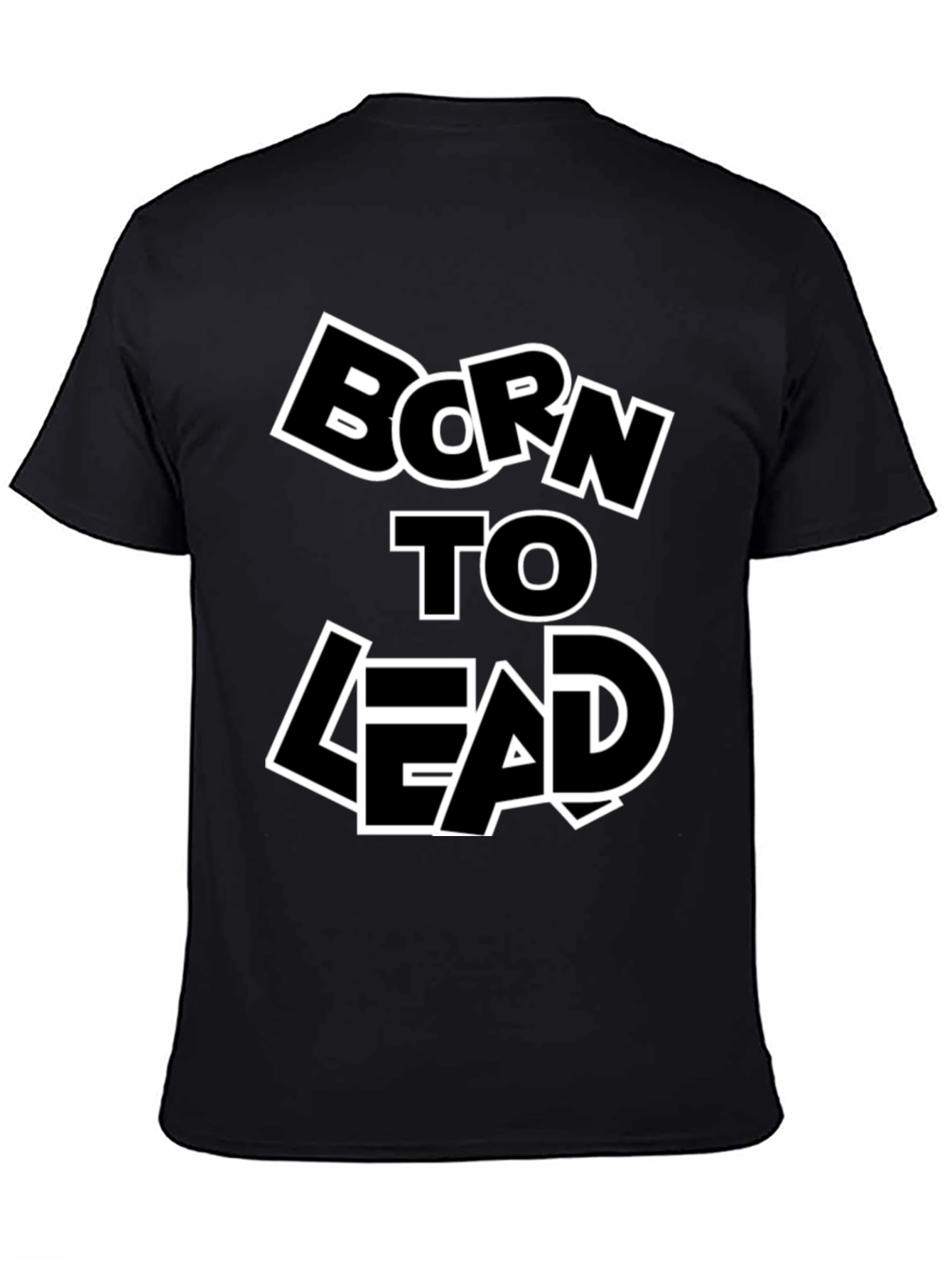 Black Born to Lead Graphic Print T-Shirt - Black view 4