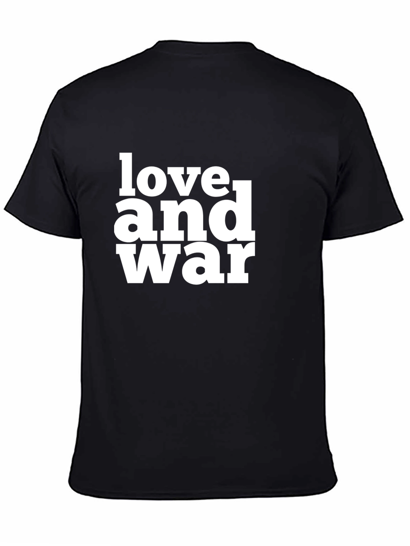 Black Love and War Graphic T-Shirt - Bold Statement Tee view 4