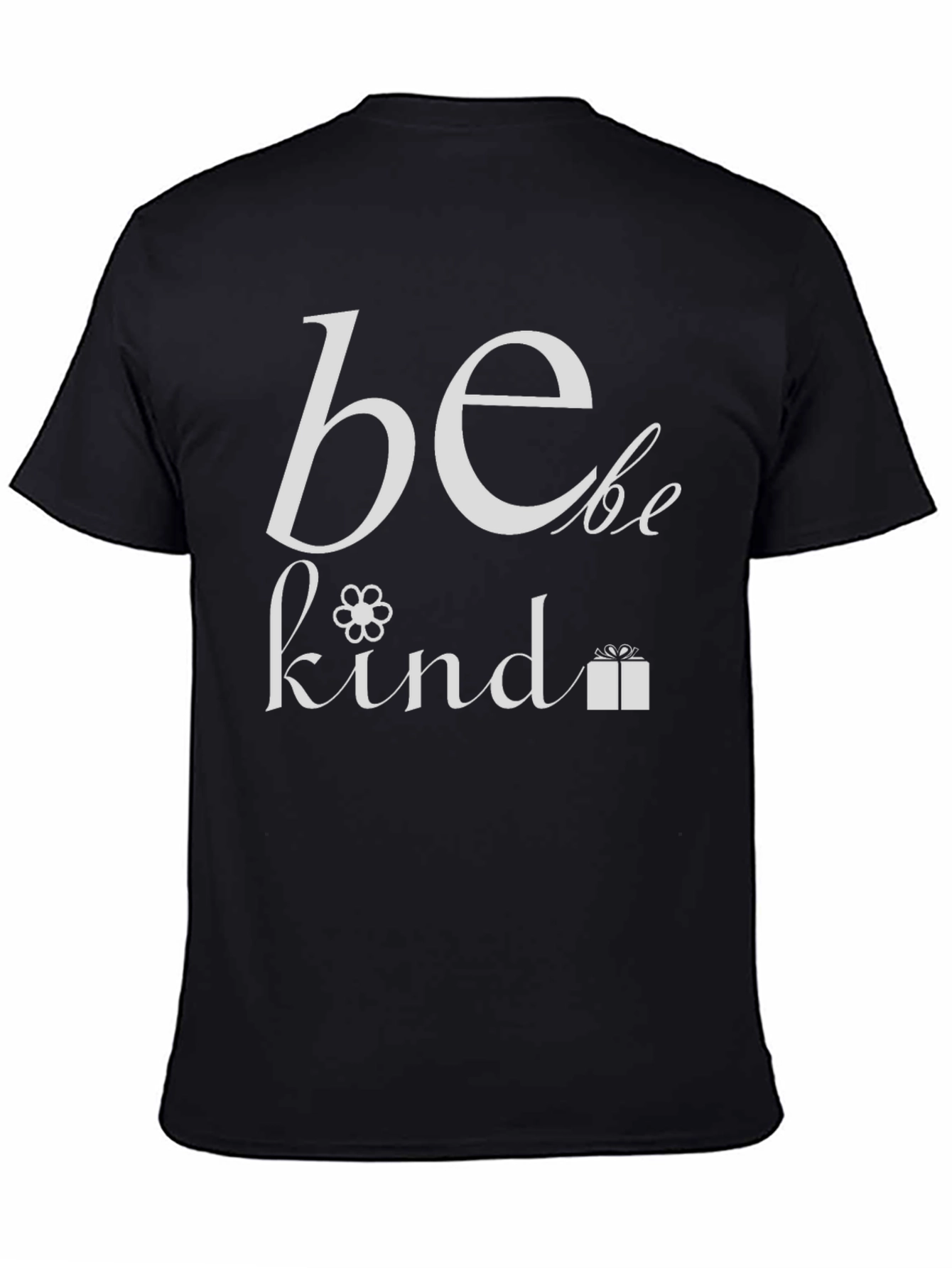 Black Be Kind Graphic Tee - Soft Cotton Blend Shirt view 4