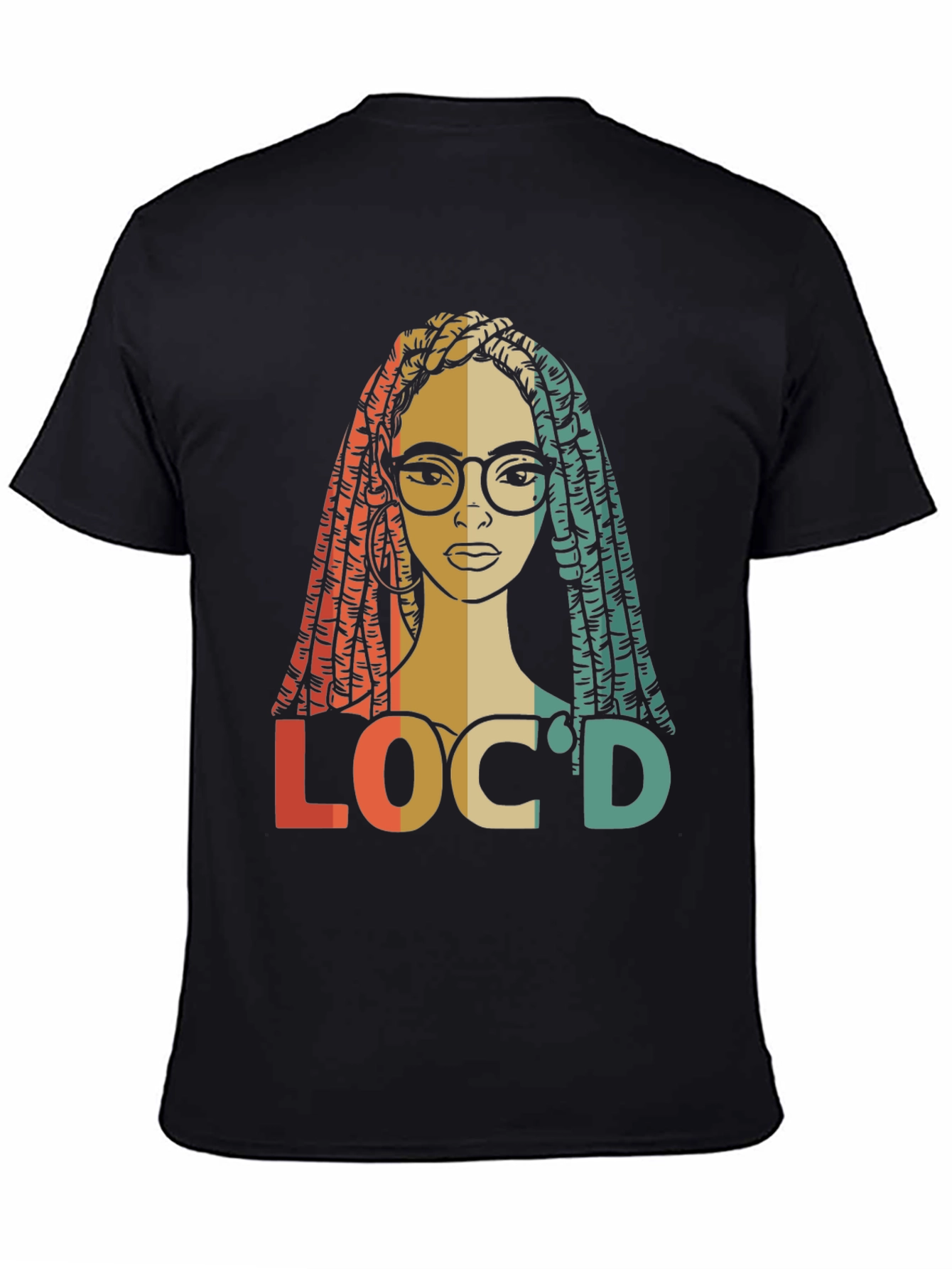 Black Loc'd Retro Graphic T-Shirt view 4