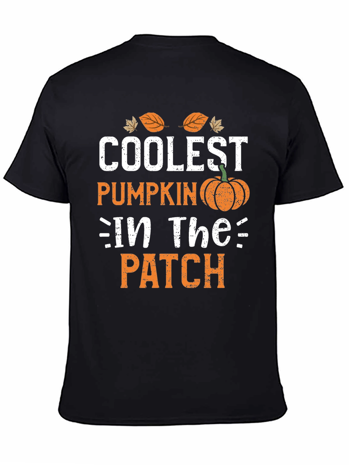 Black Coolest Pumpkin in the Patch T-Shirt view 4