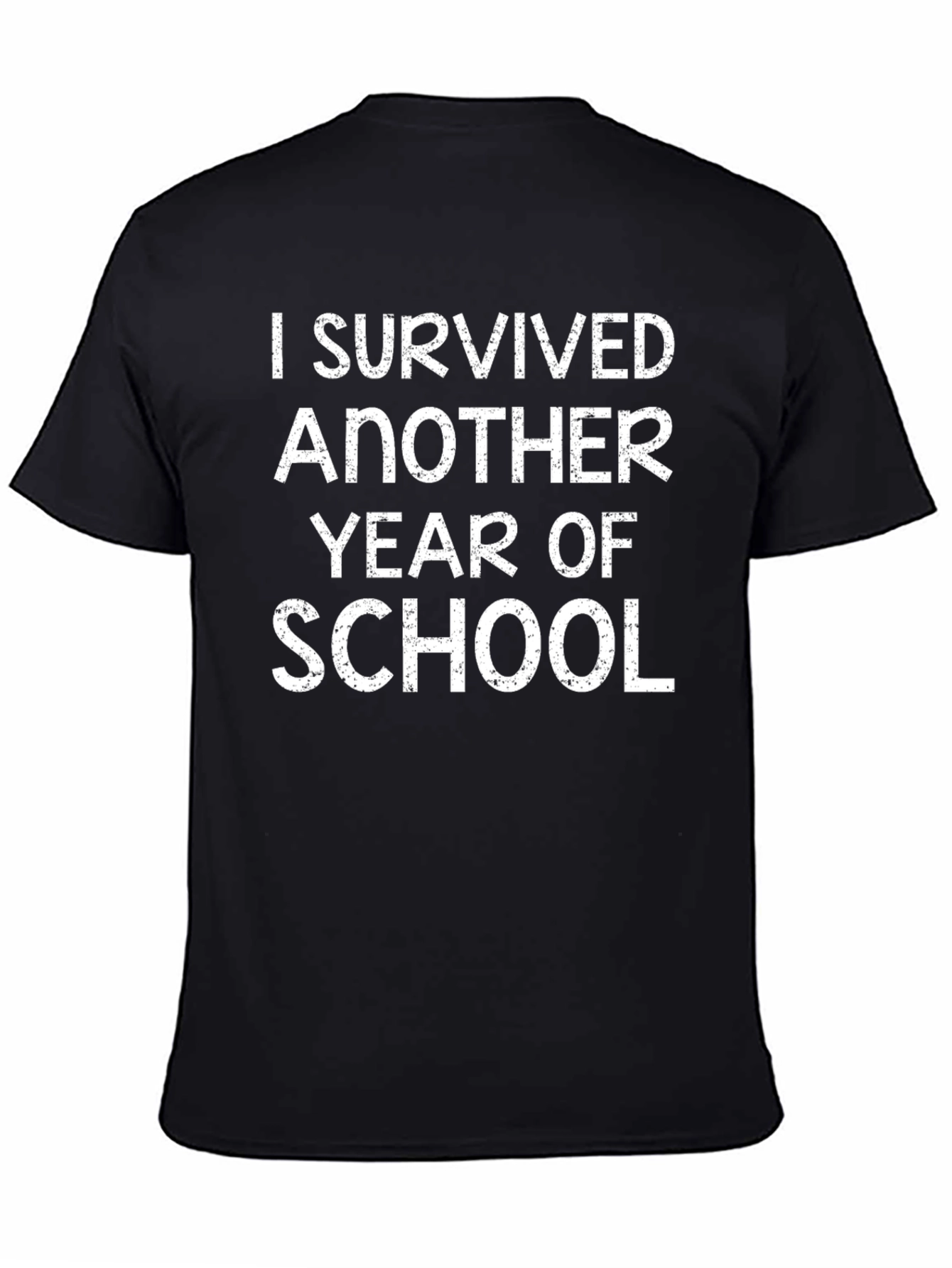 Black I Survived Another Year of School T-Shirt view 4