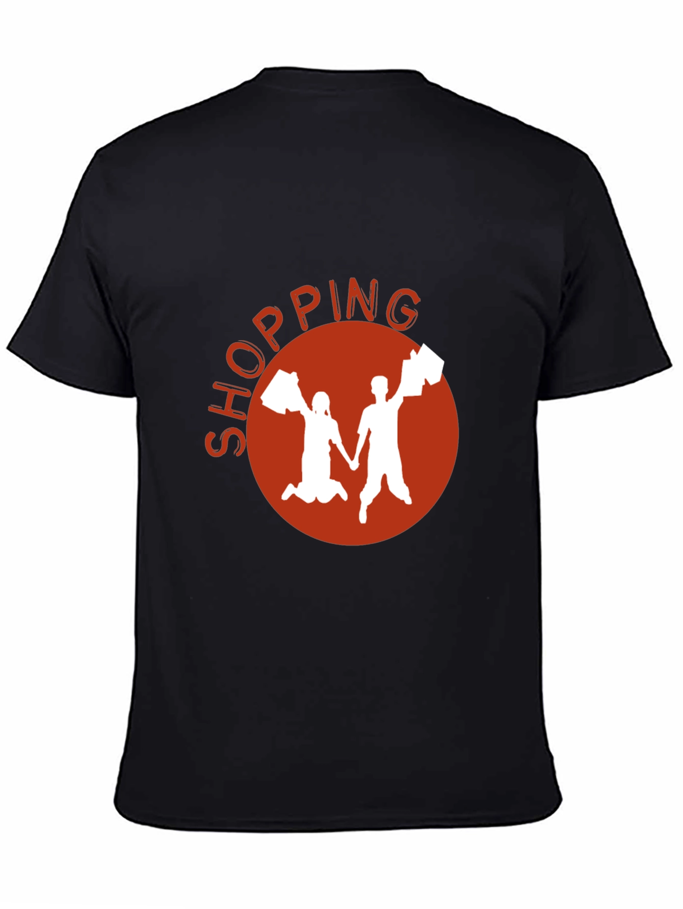 Black Shopping Spree Tee - Unisex Cotton Graphic T-Shirt view 4