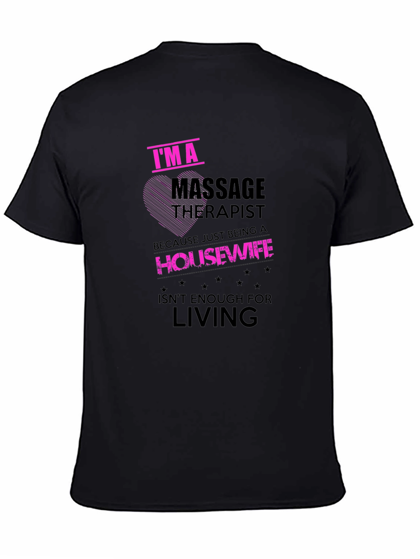Black Massage Therapist Funny Graphic T-Shirt view 4