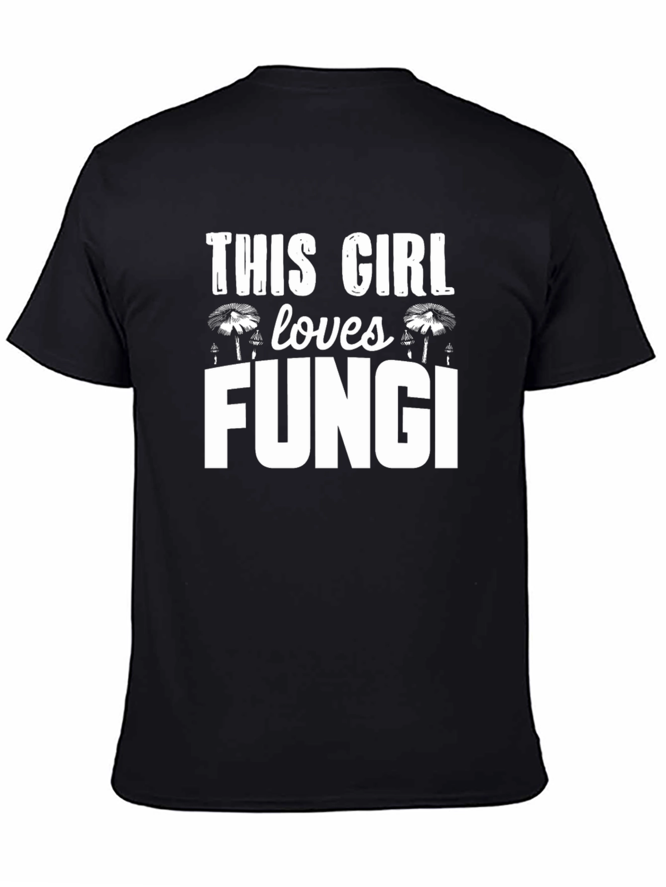 Black This Girl Loves Fungi T-Shirt Black view 4