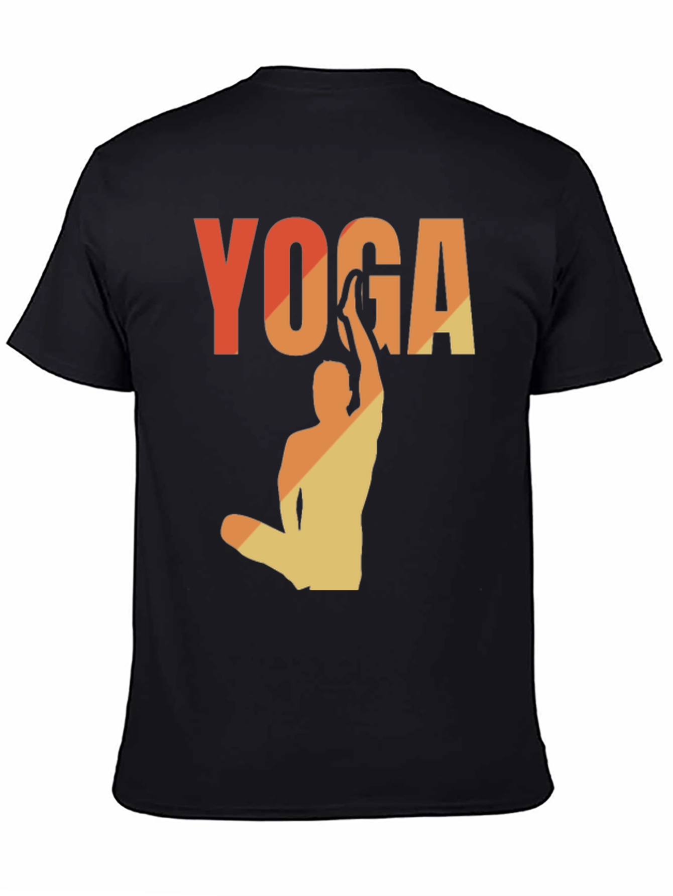 Black Yoga Pose Graphic Tee - Relaxed Fit view 4