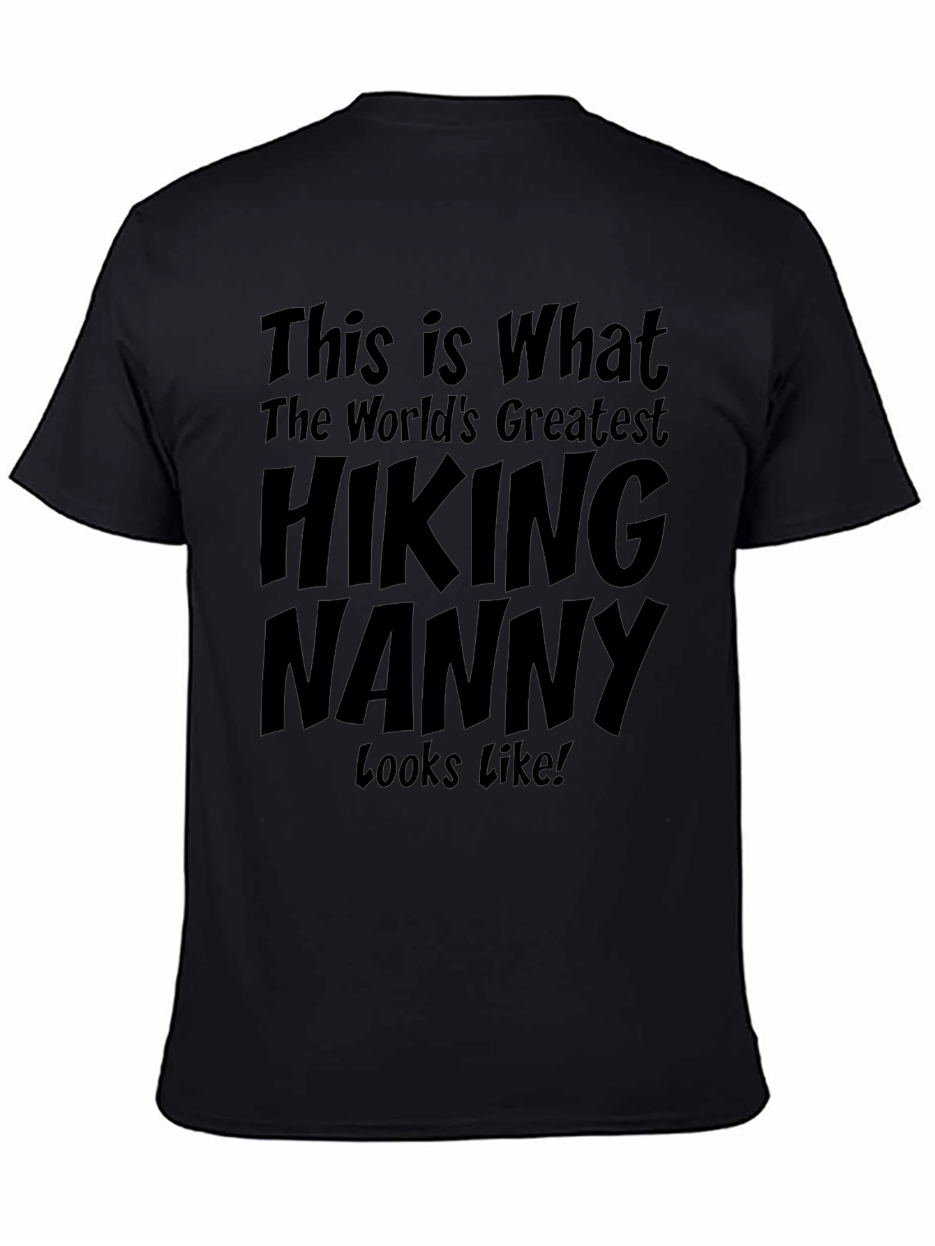 Black Hiking Nanny Graphic T-Shirt view 4