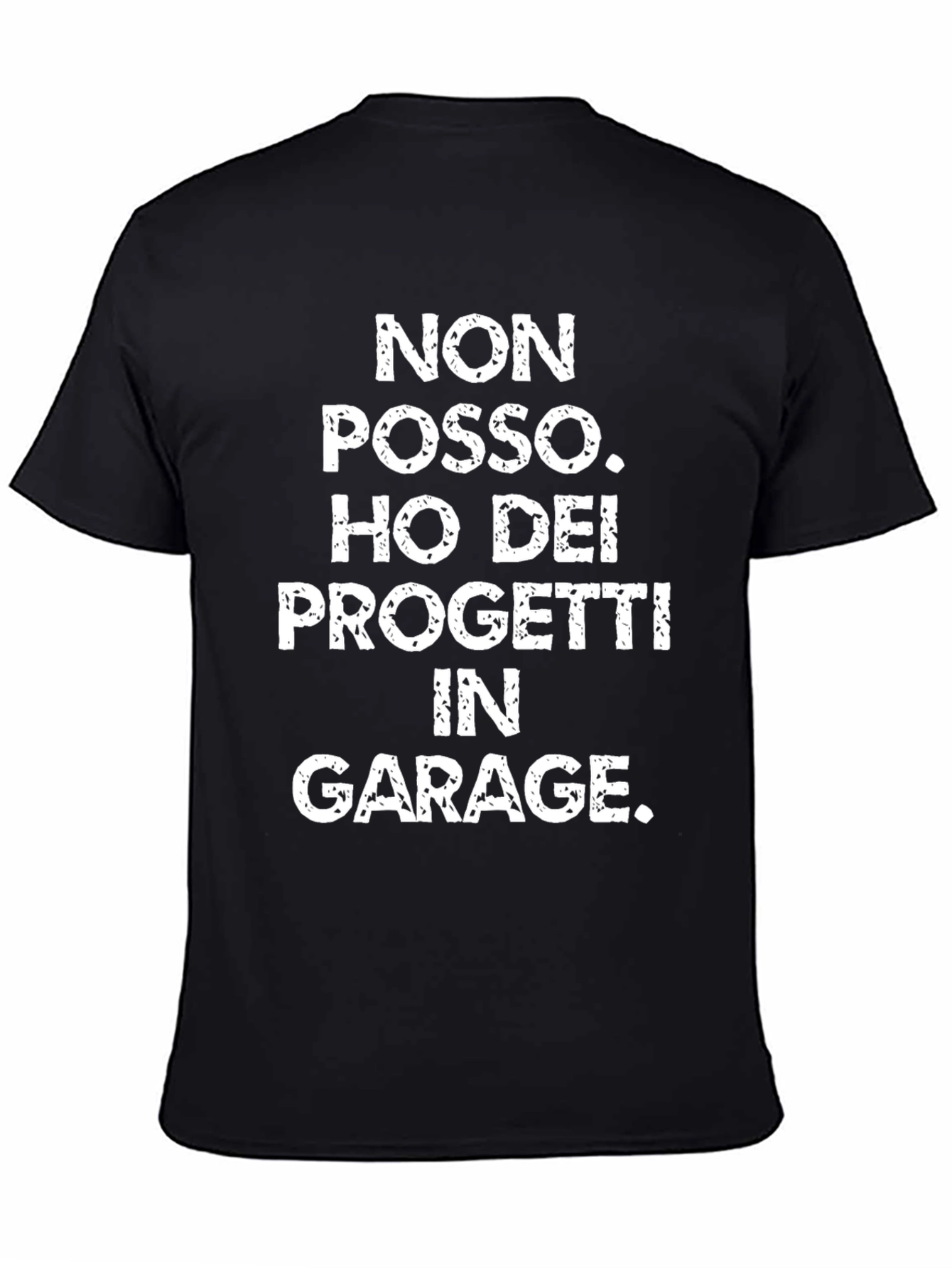 Black Garage Projects T-Shirt - Funny Italian Saying Tee view 4