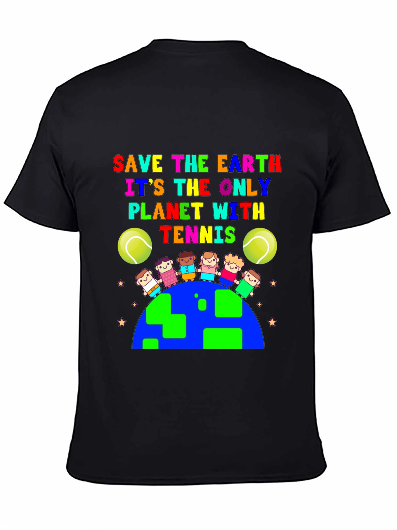 Save the Earth Tennis Graphic T-Shirt - 4