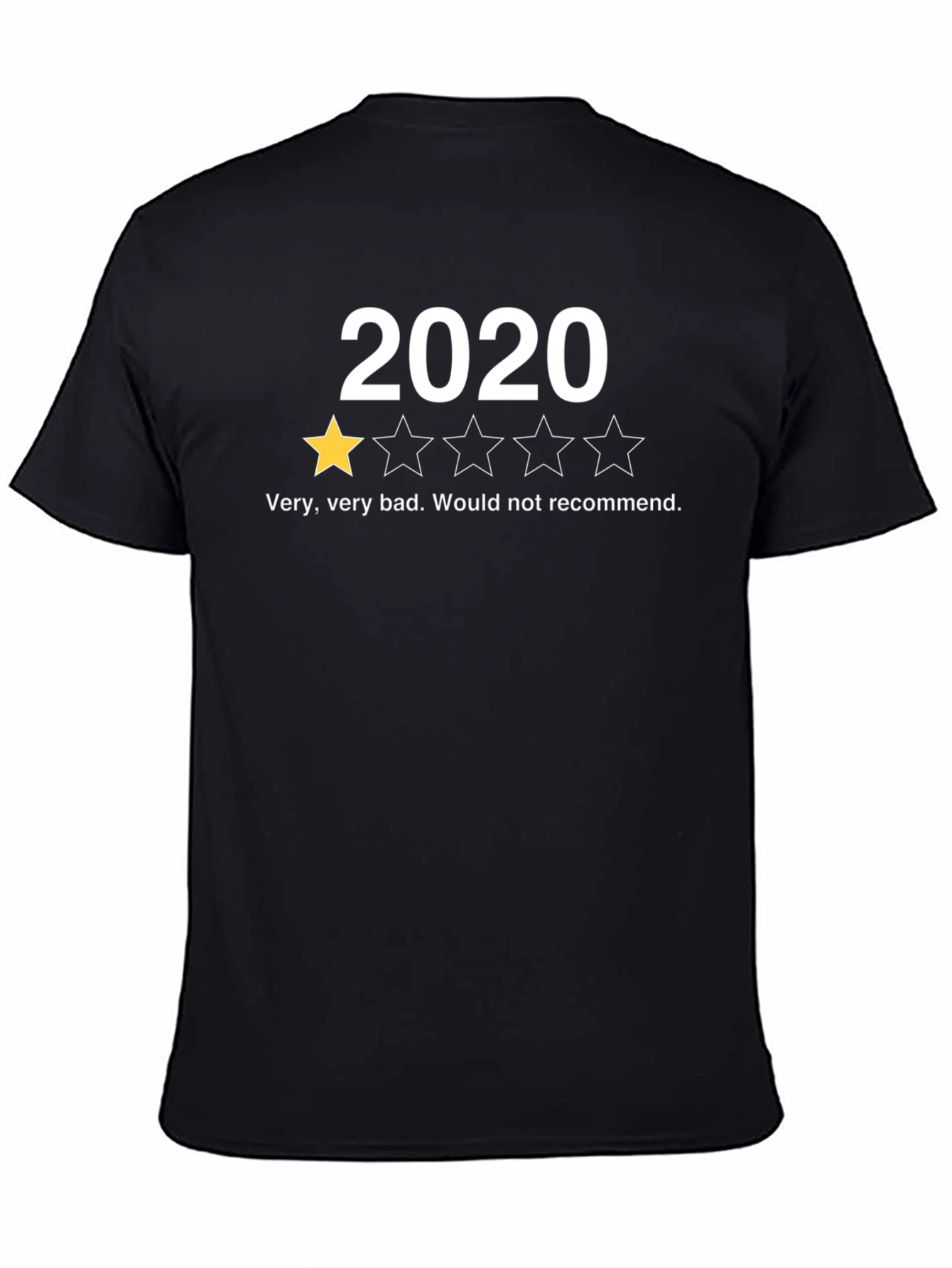 Black 2020 One-Star Review Graphic Tee view 4