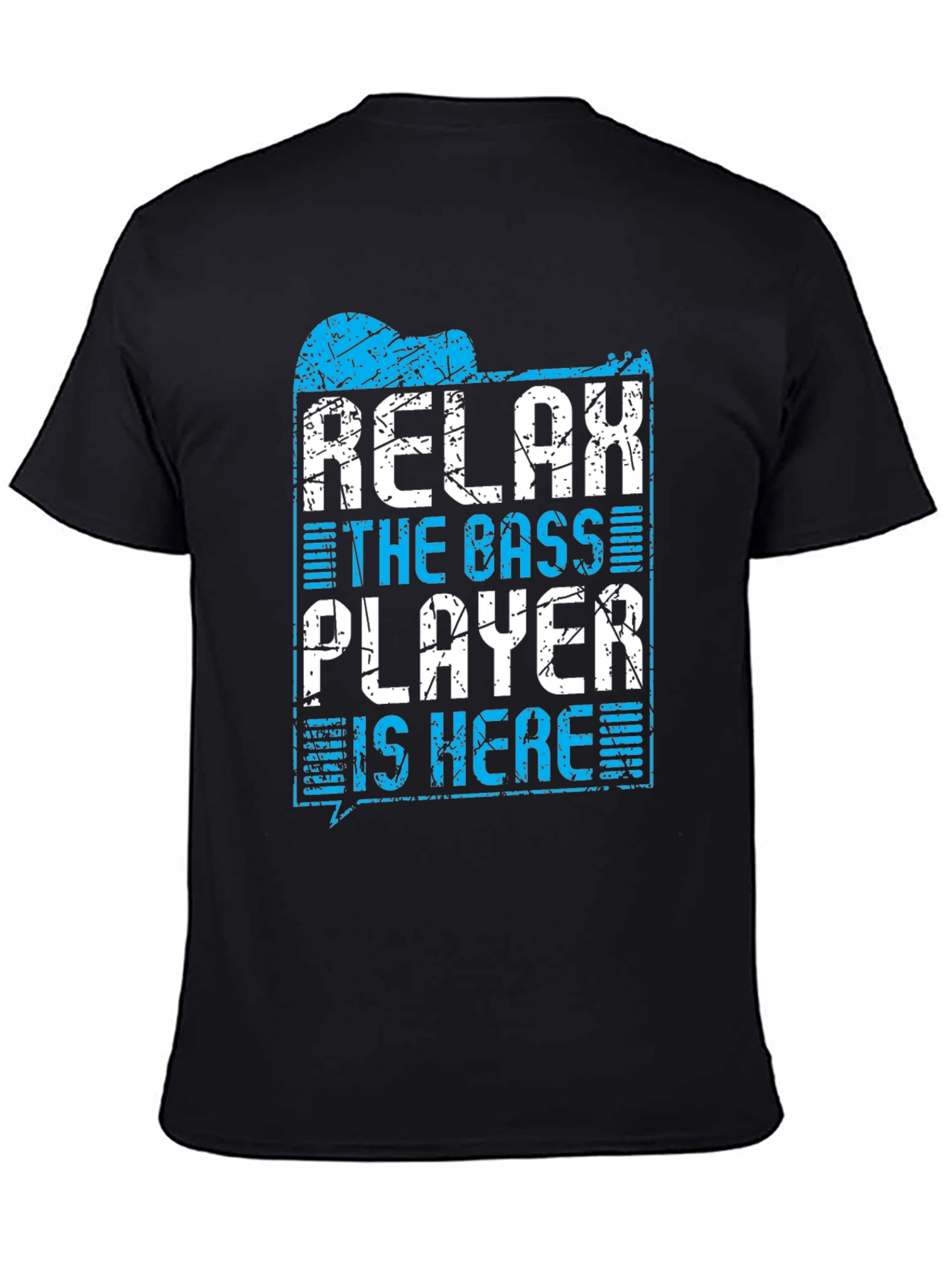 Black Relax, The Bass Player Is Here T-Shirt view 4