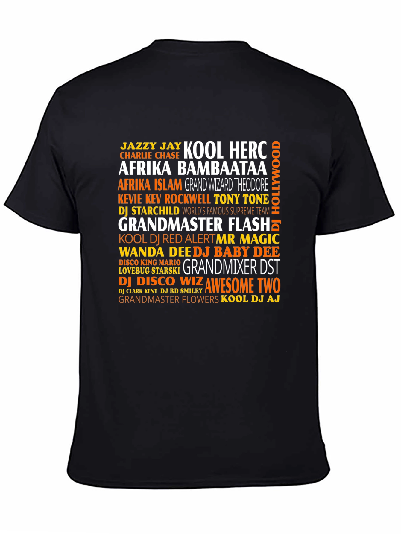 Black Hip Hop DJ Legends T-Shirt view 4