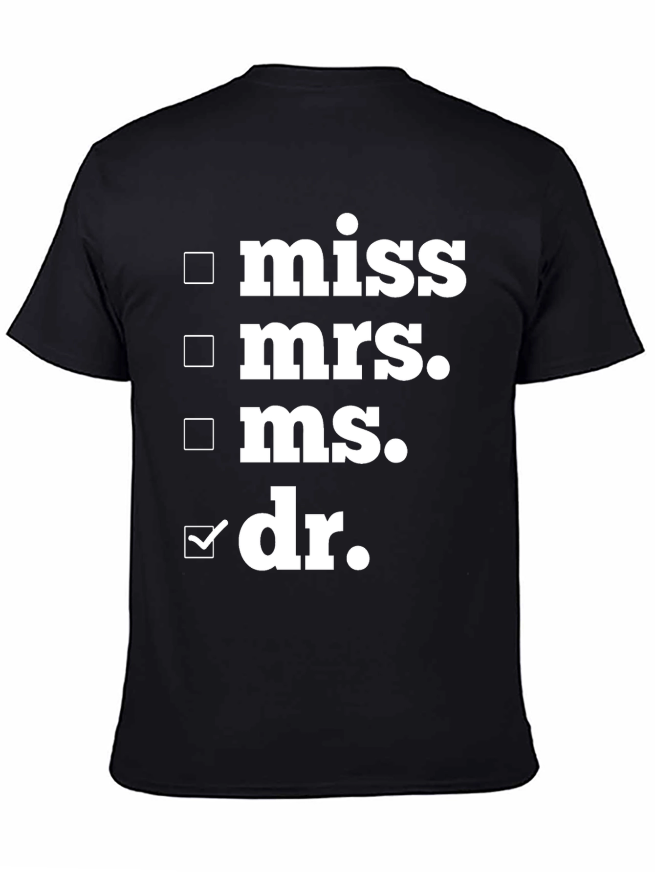 Black Doctor Title T-Shirt - Black Novelty Tee view 4